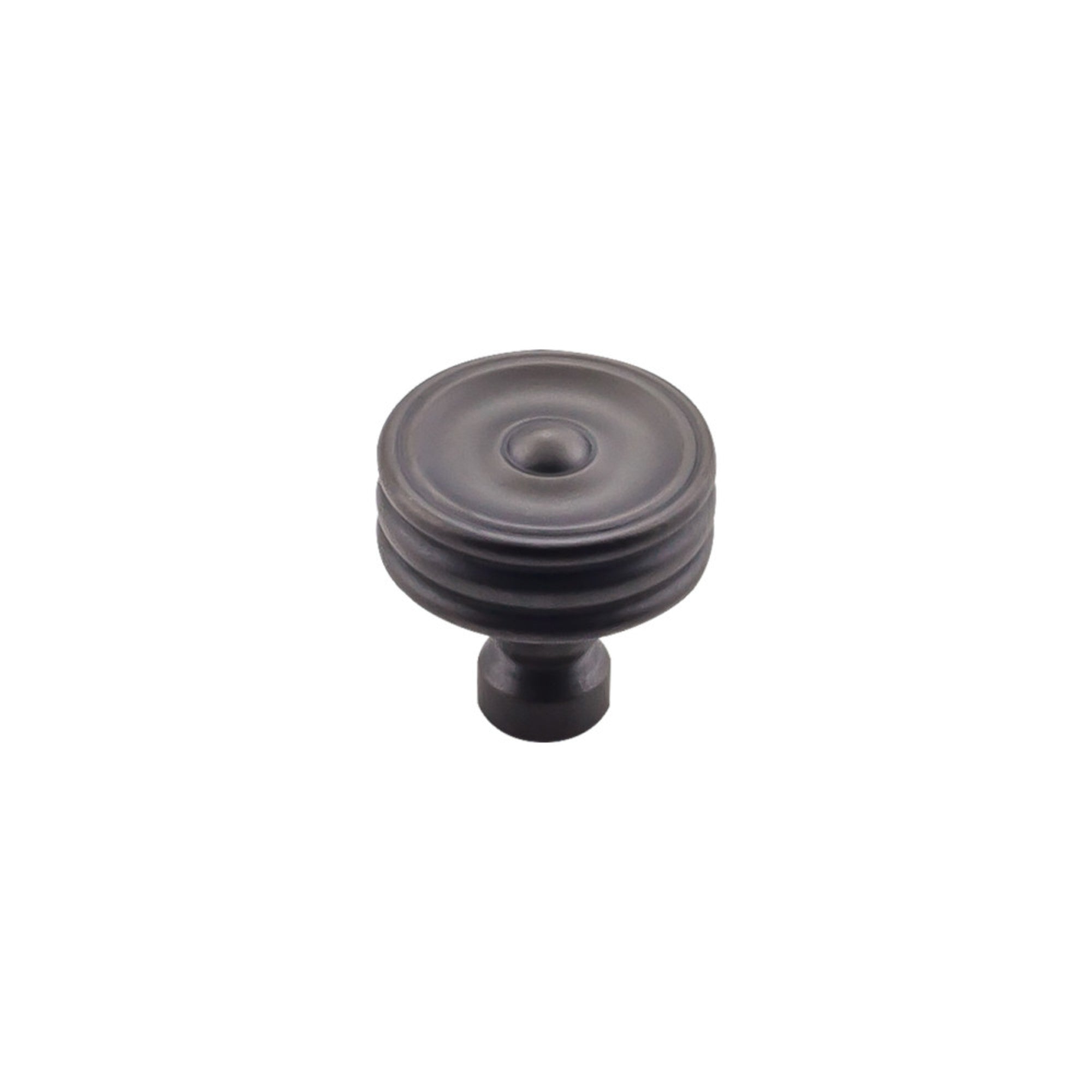 Brixton Ridged Round Knob - Sable