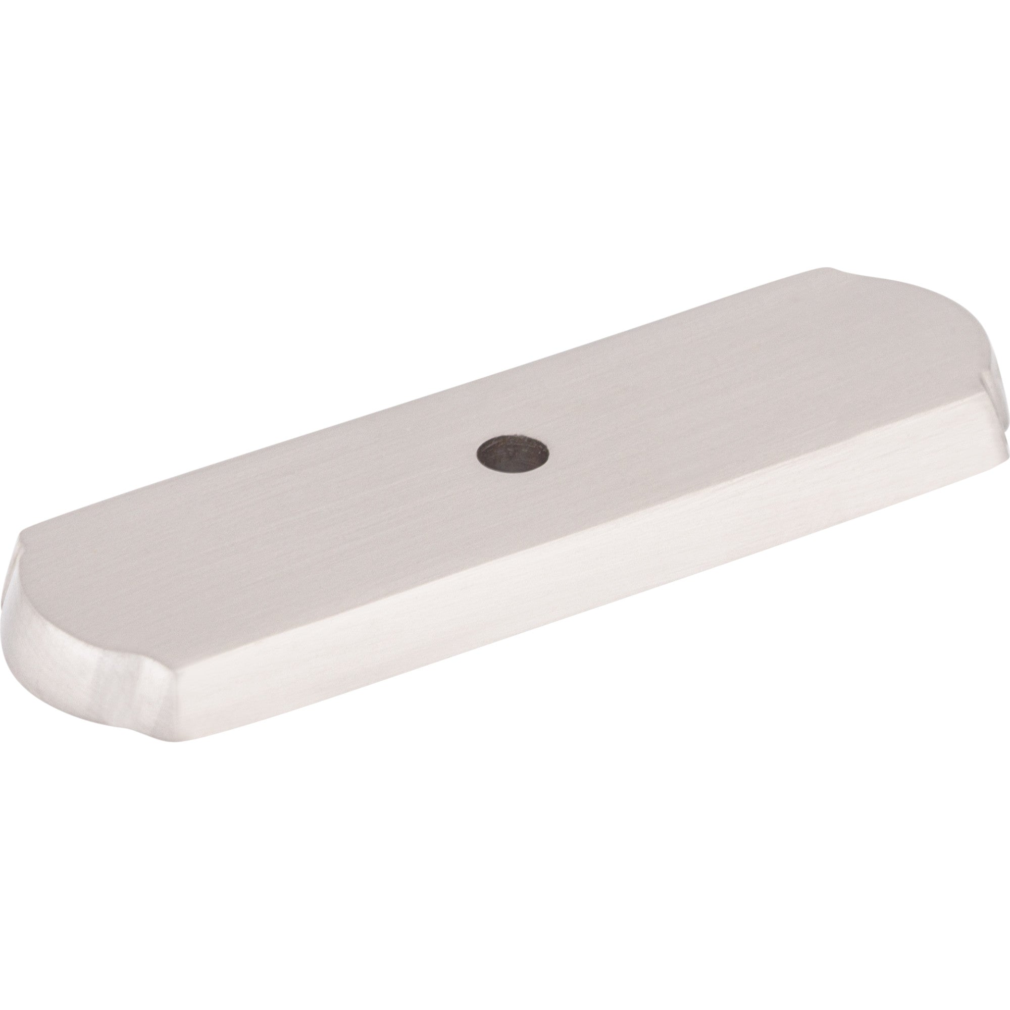 Aspen II Rectangle Knob Backplate - Brushed Satin Nickel