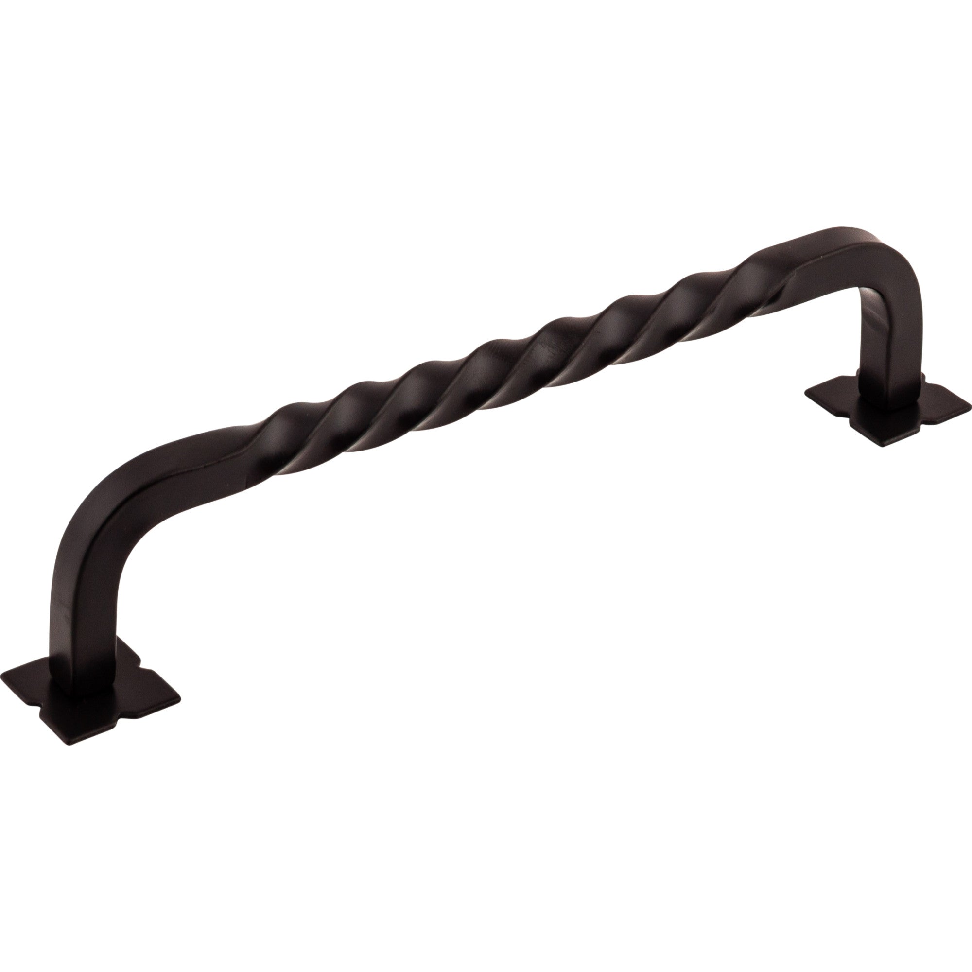 Square Twist 6" Center to Center Bar Pull - Patina Black