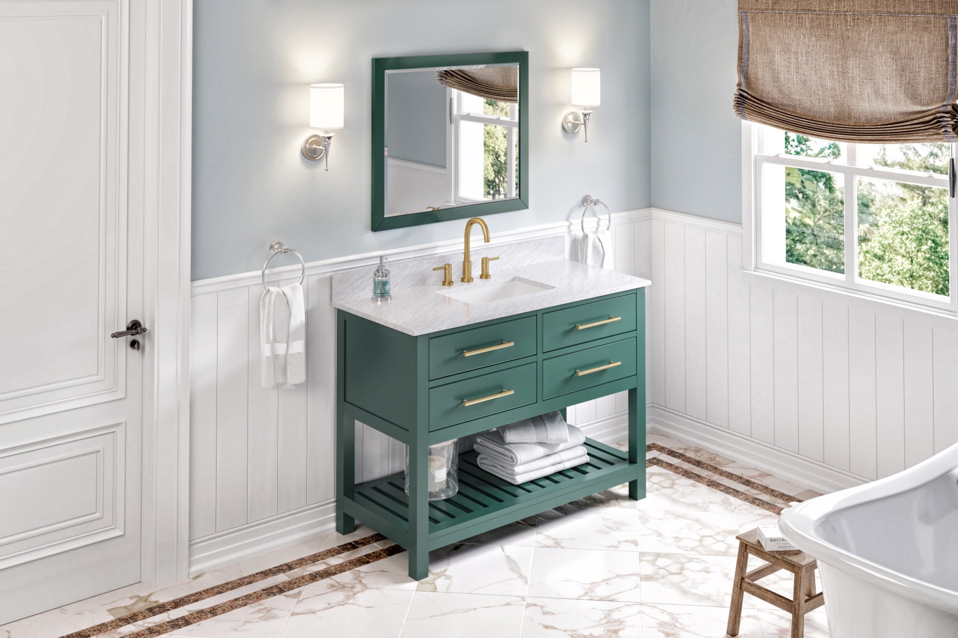 48" Wavecrest Vanity – Forest Green