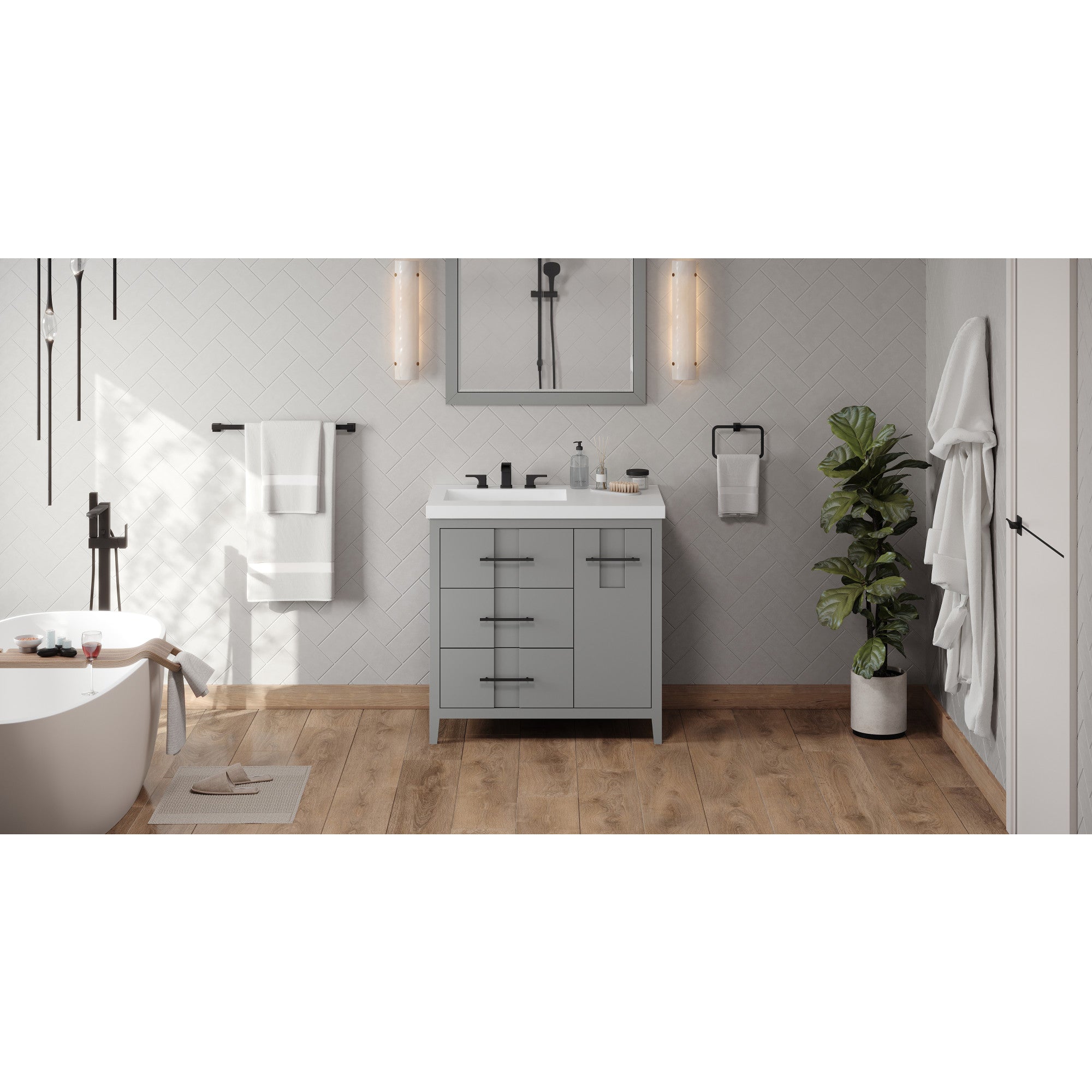 36" Katara Vanity – Left Offset