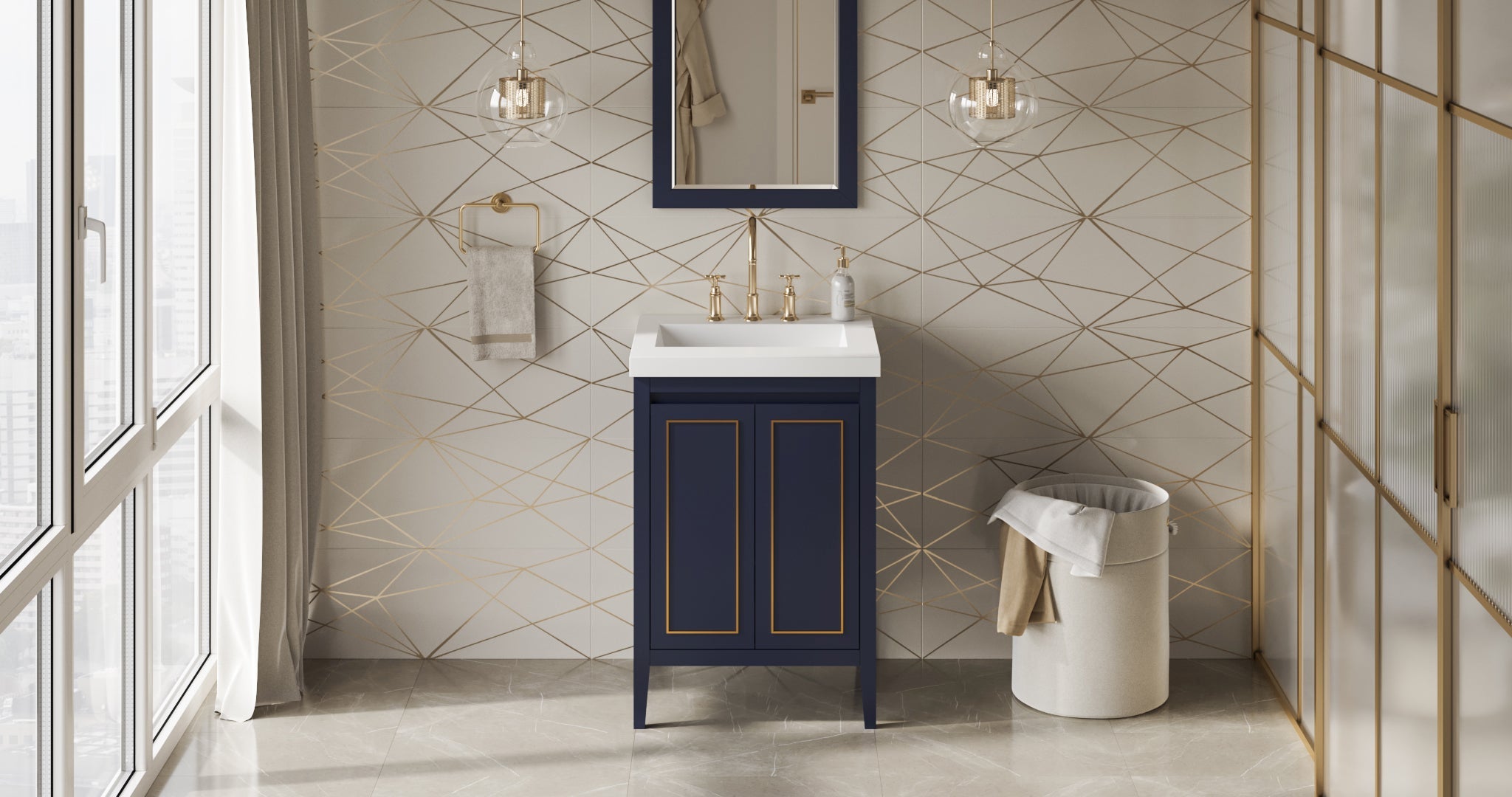 24" Percival Vanity – Hale Blue
