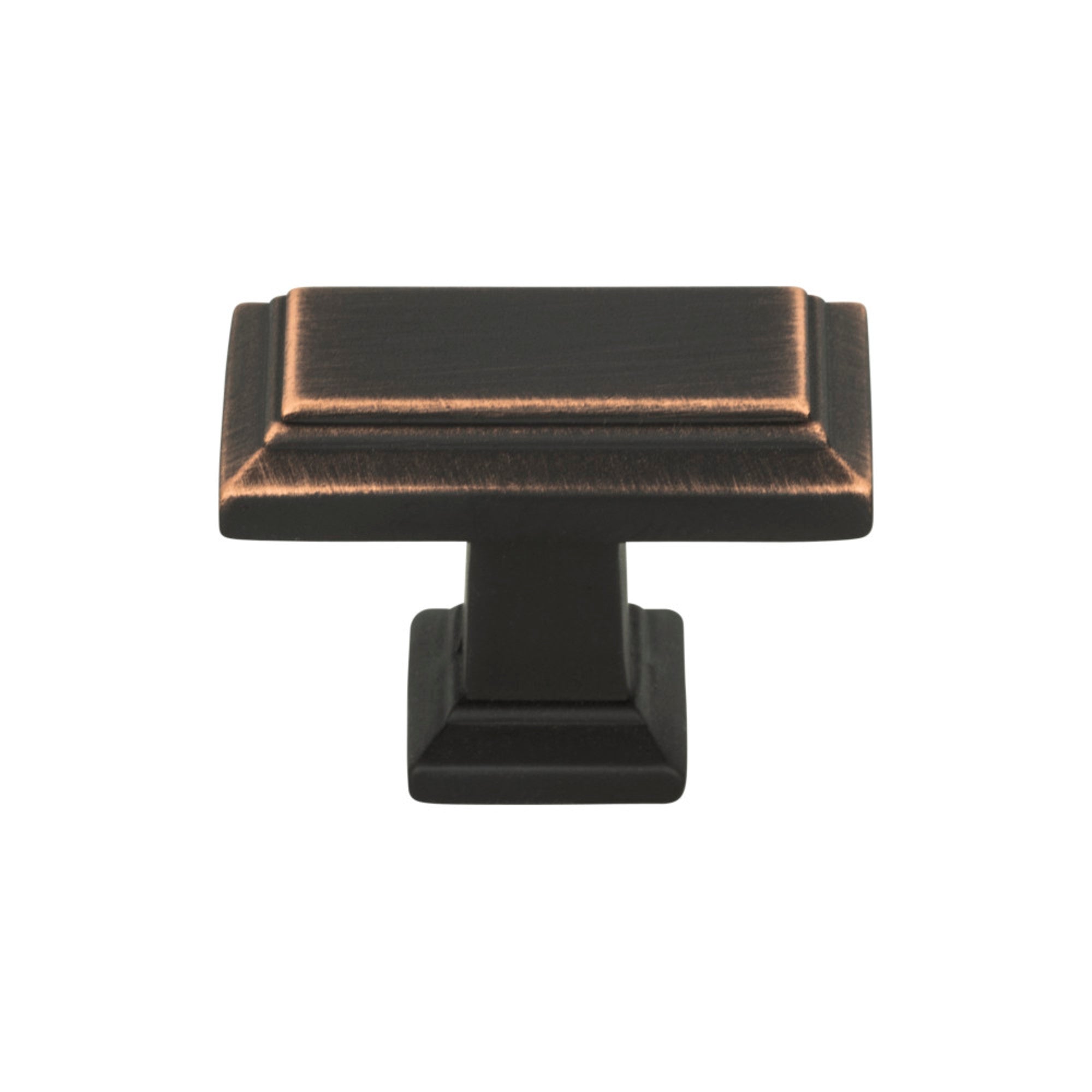 Sutton Place Rectangle Knob - Venetian Bronze