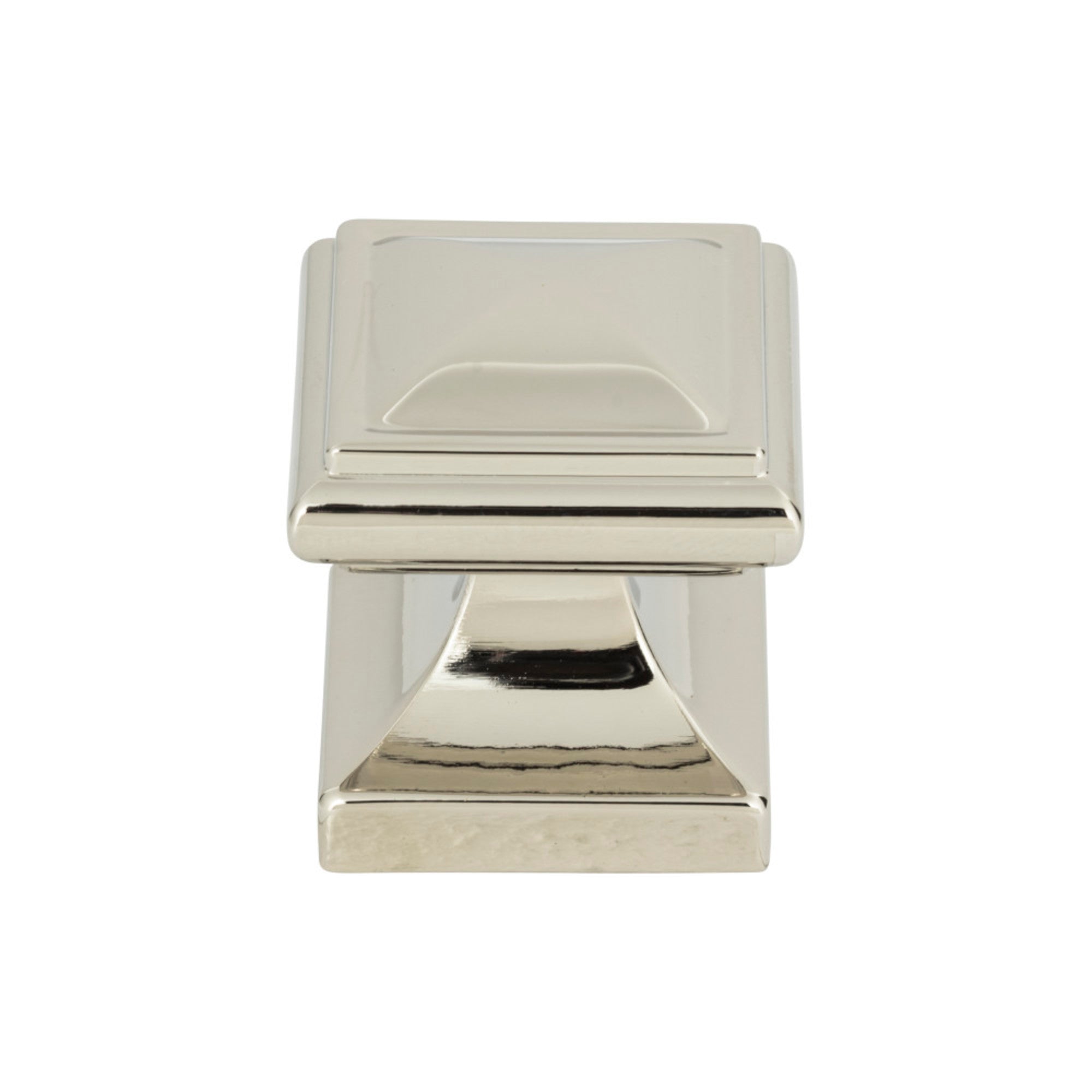 Wadsworth Square Knob - Polished Nickel