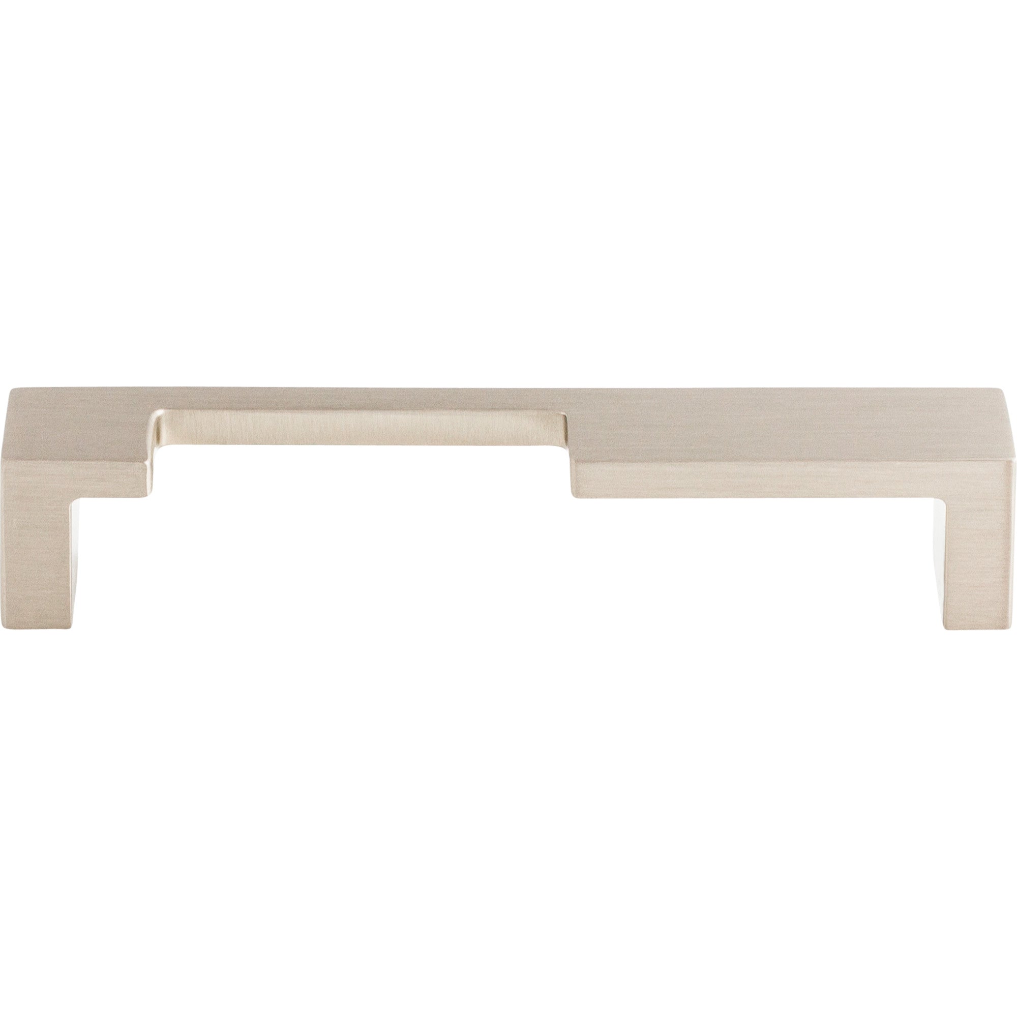 Modern Metro Notch Pull A 5" Center to Center Bar Pull - Brushed Satin Nickel
