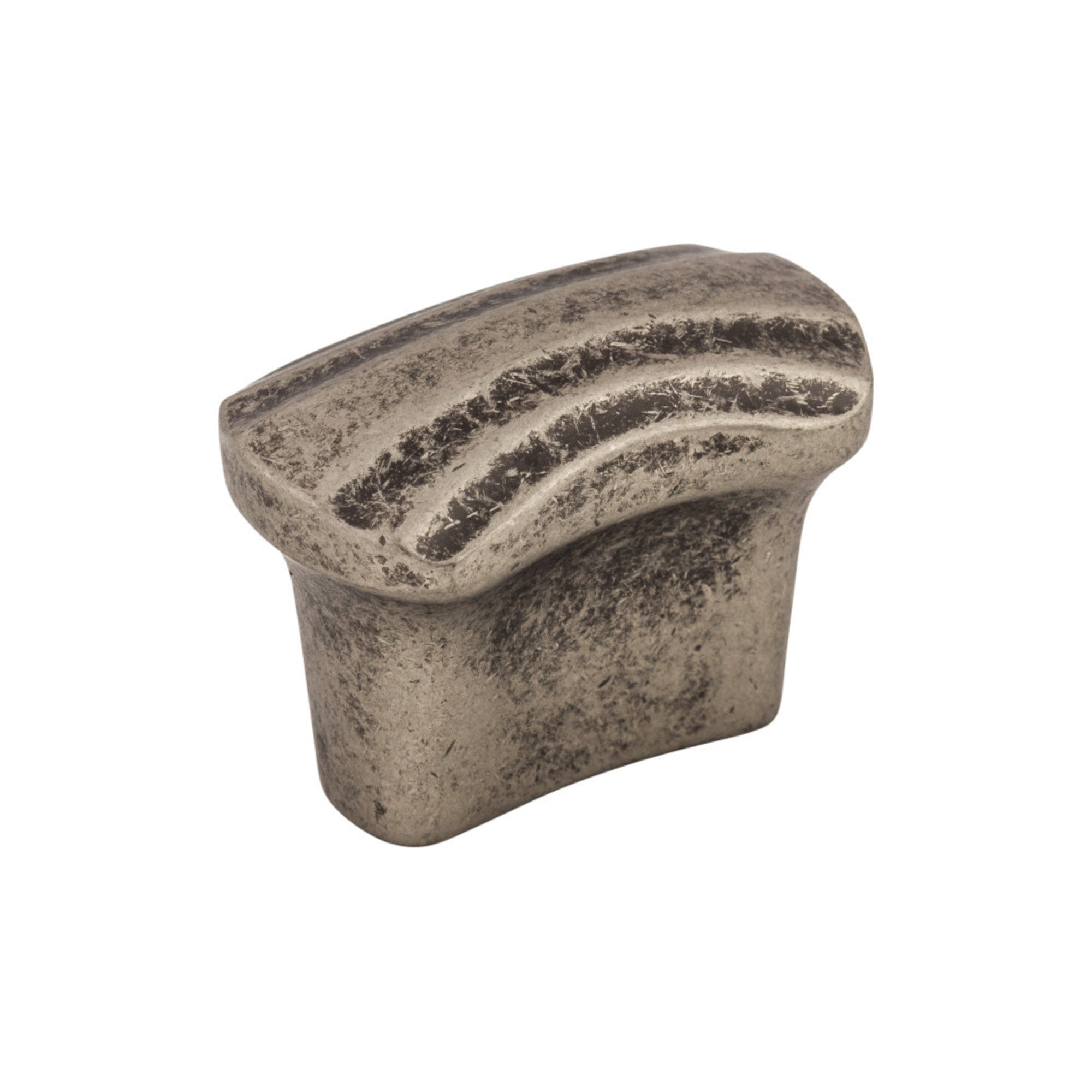 Victoria Falls 3/4" Center to Center Rectangle Knob - Pewter Antique
