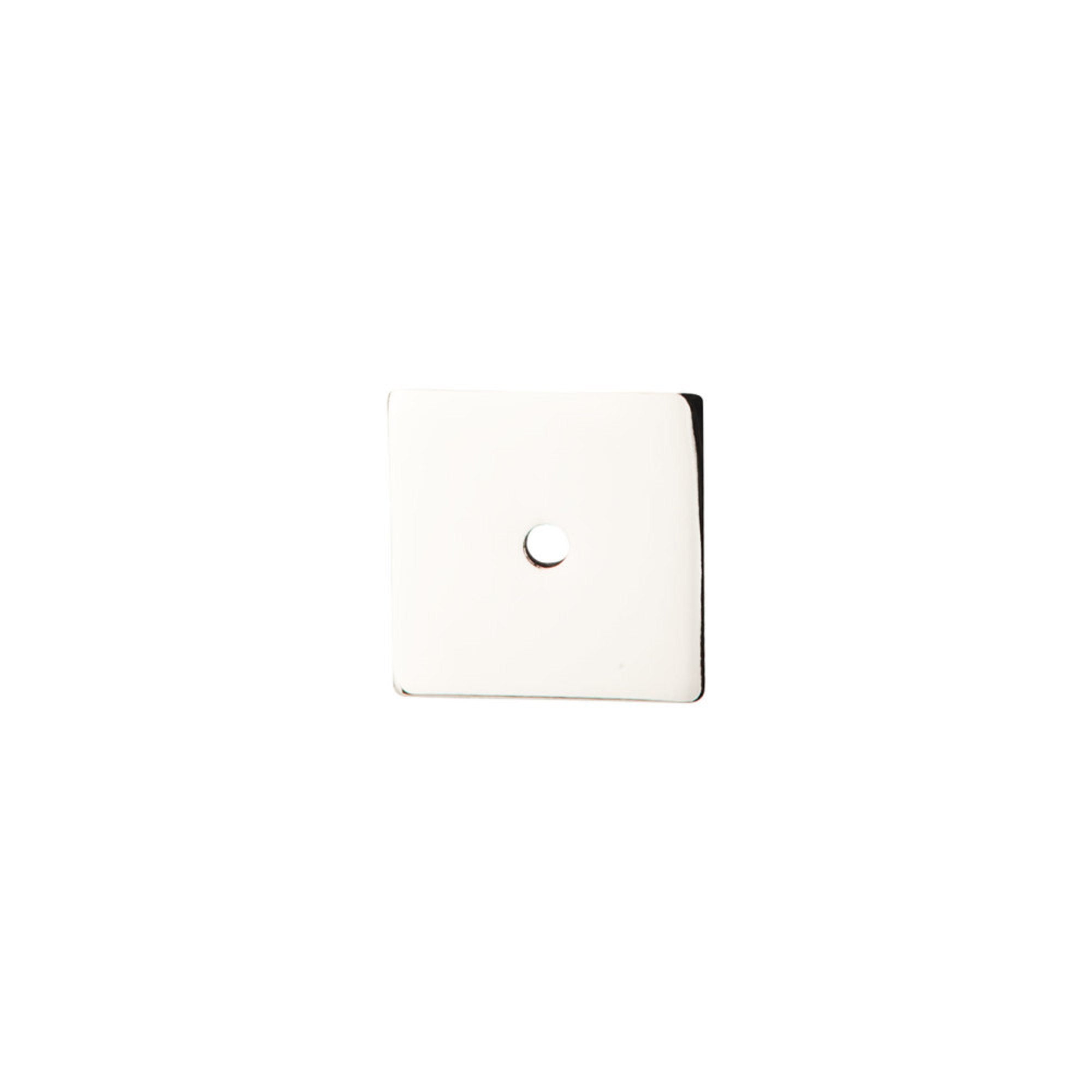 Square Knob Backplate - Polished Nickel