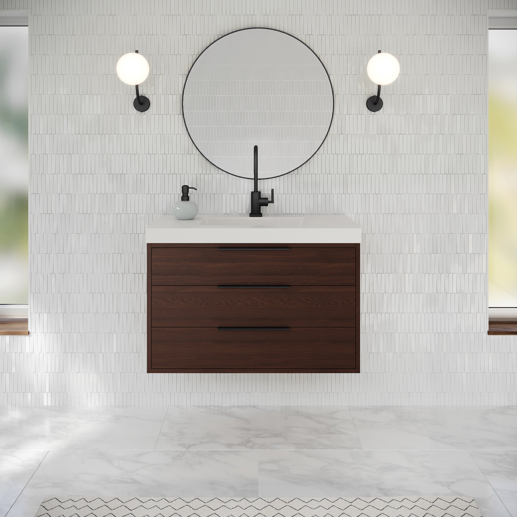 36" Gardner Vanity – Dark Walnut