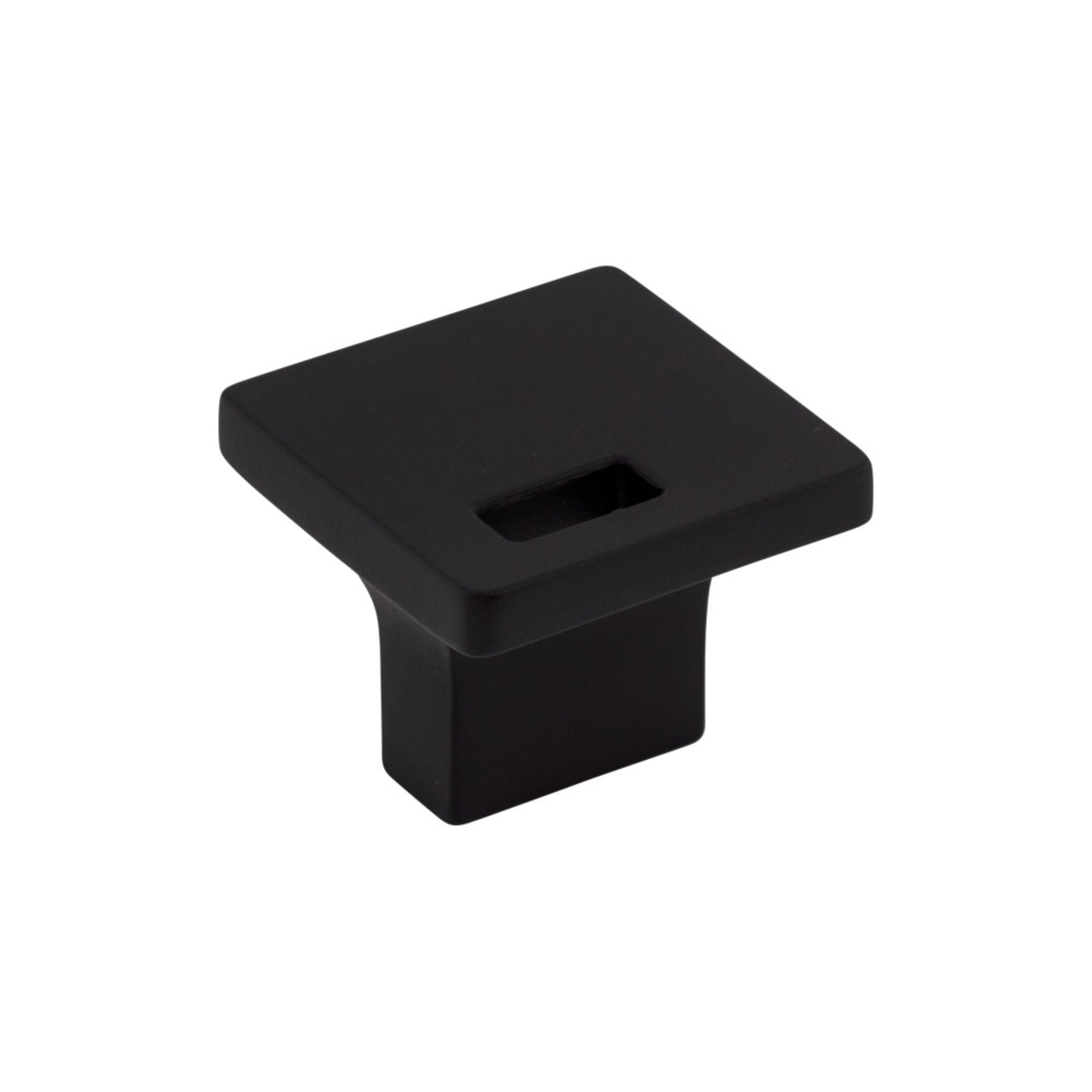 Modern Metro Slot 1 1/4" Length Square Knob - Flat Black