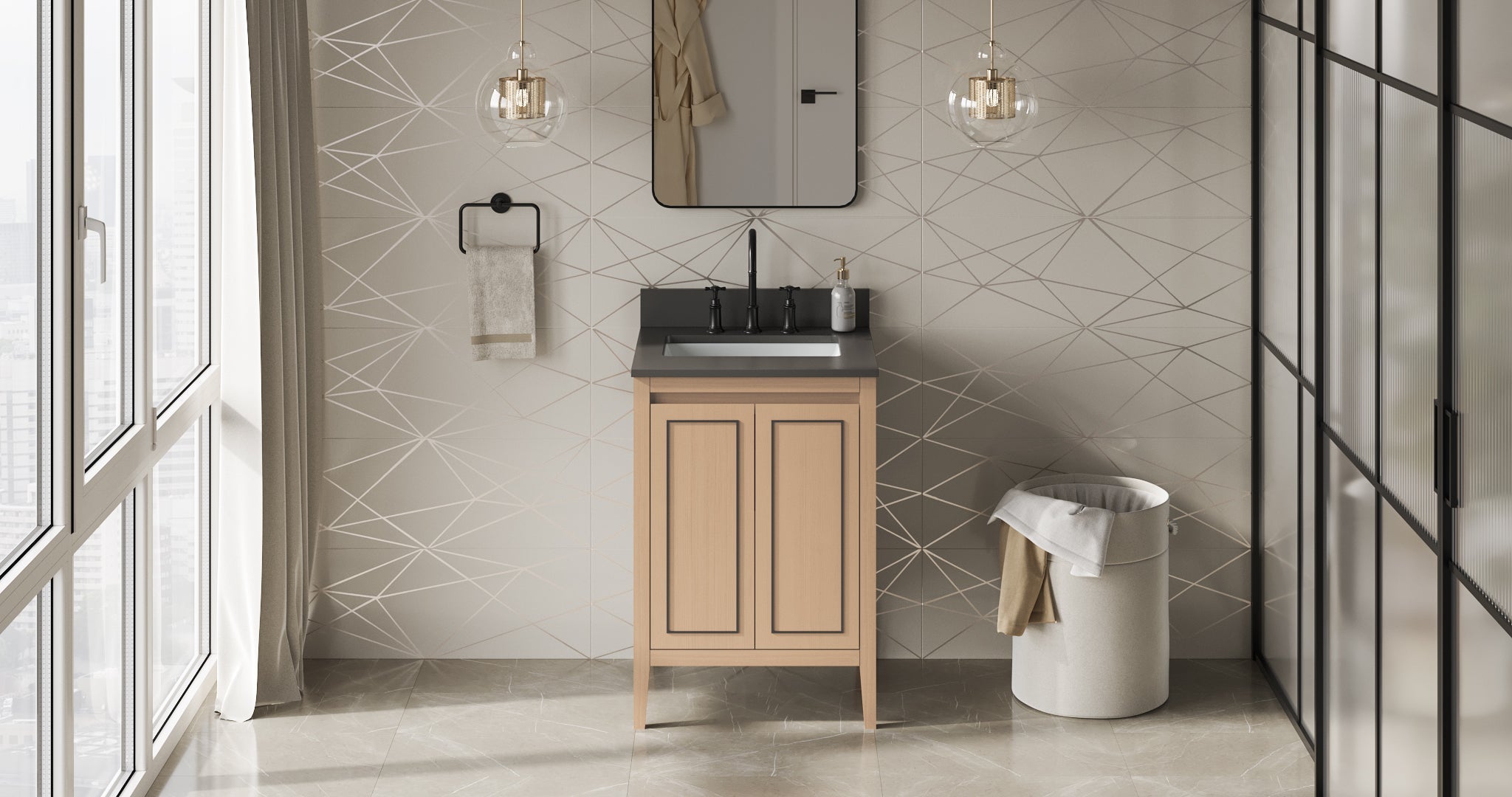 24" Percival Vanity – Natural Oak