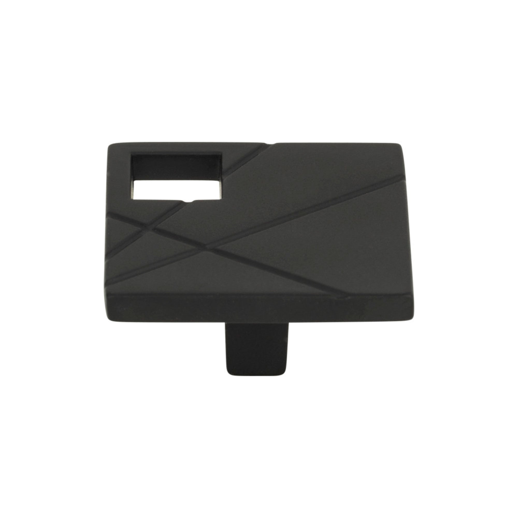 Modernist Left Square Knob - Matte Black