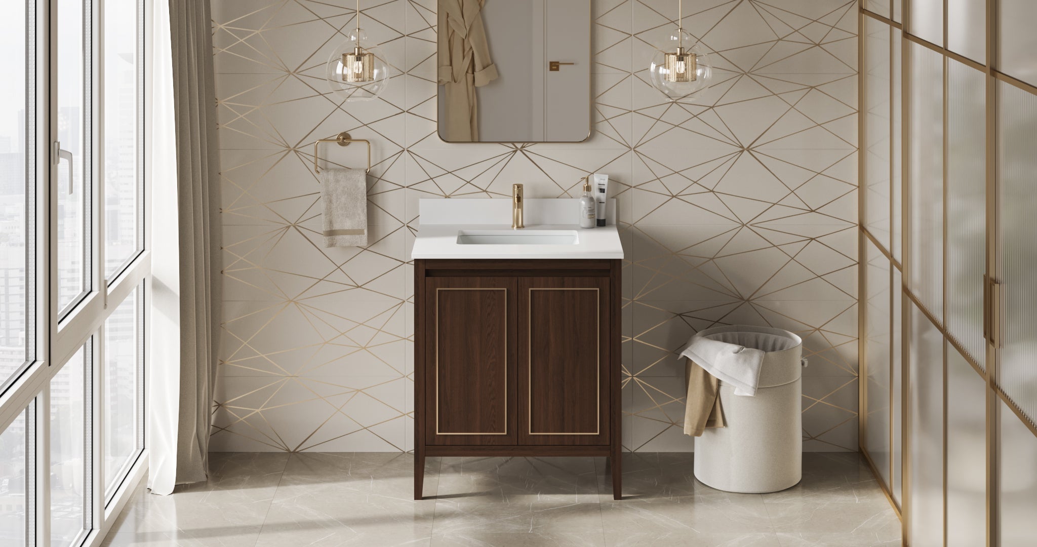 30" Percival Vanity – Dark Walnut