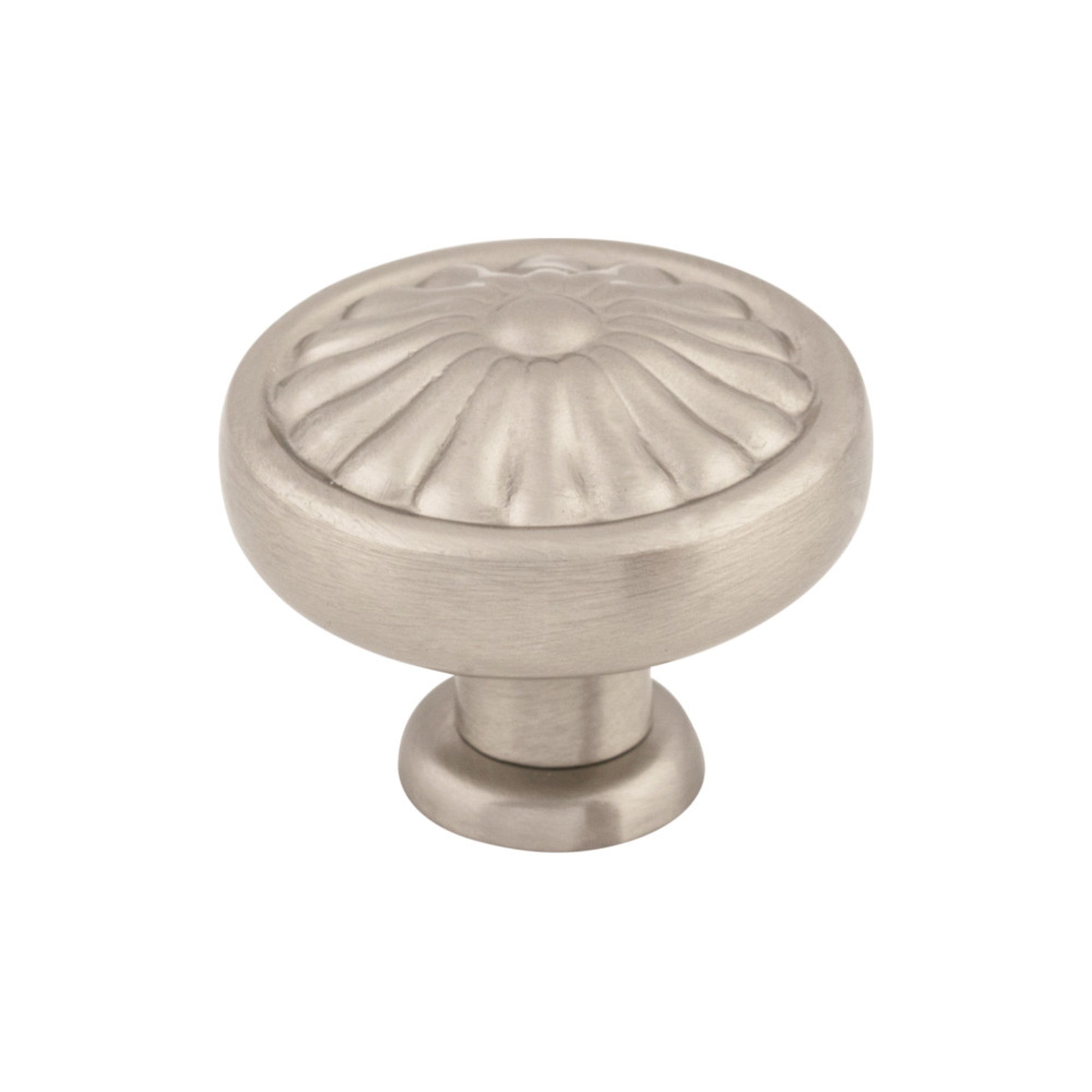 Flower Round Knob - Brushed Satin Nickel