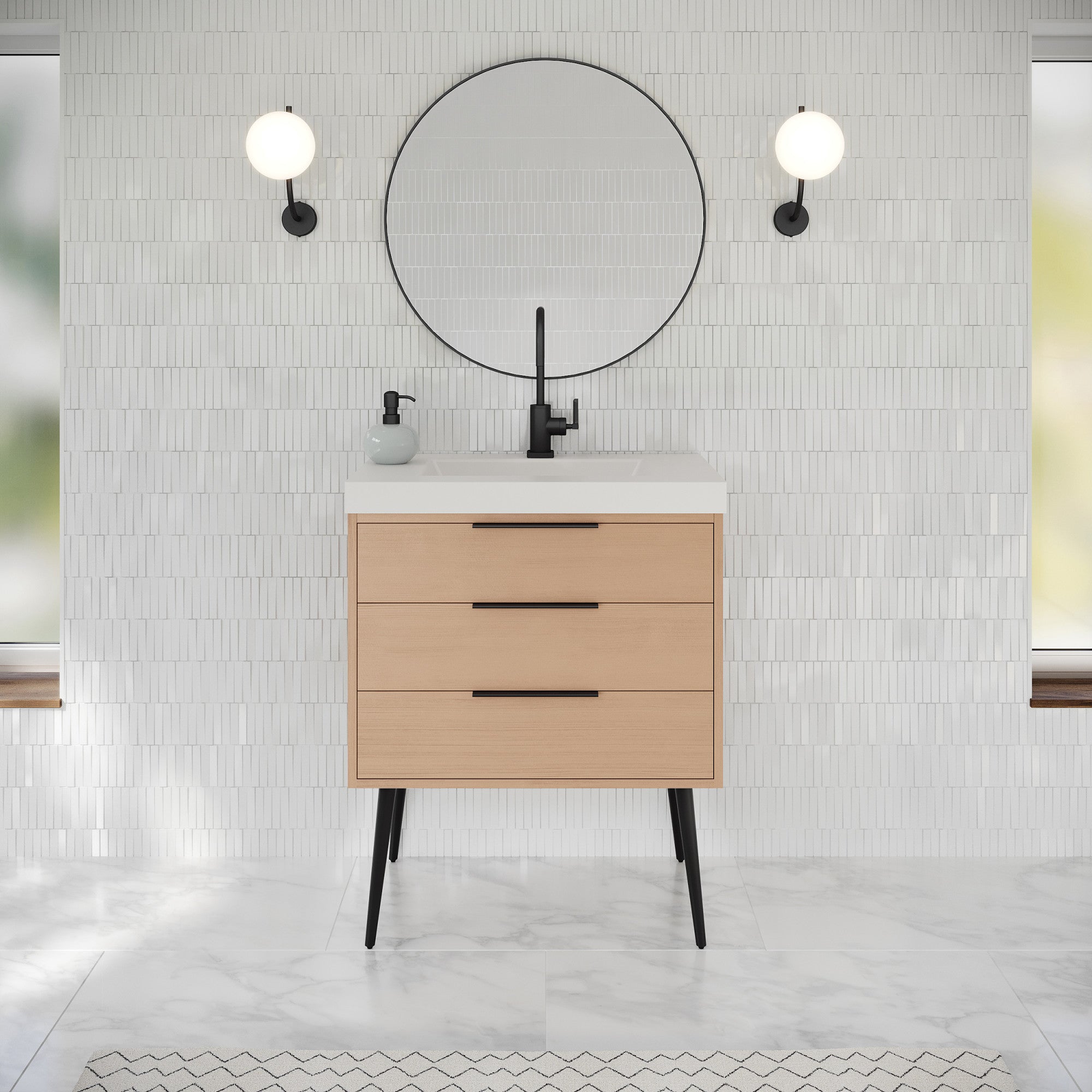 30" Gardner Vanity – Natural Oak