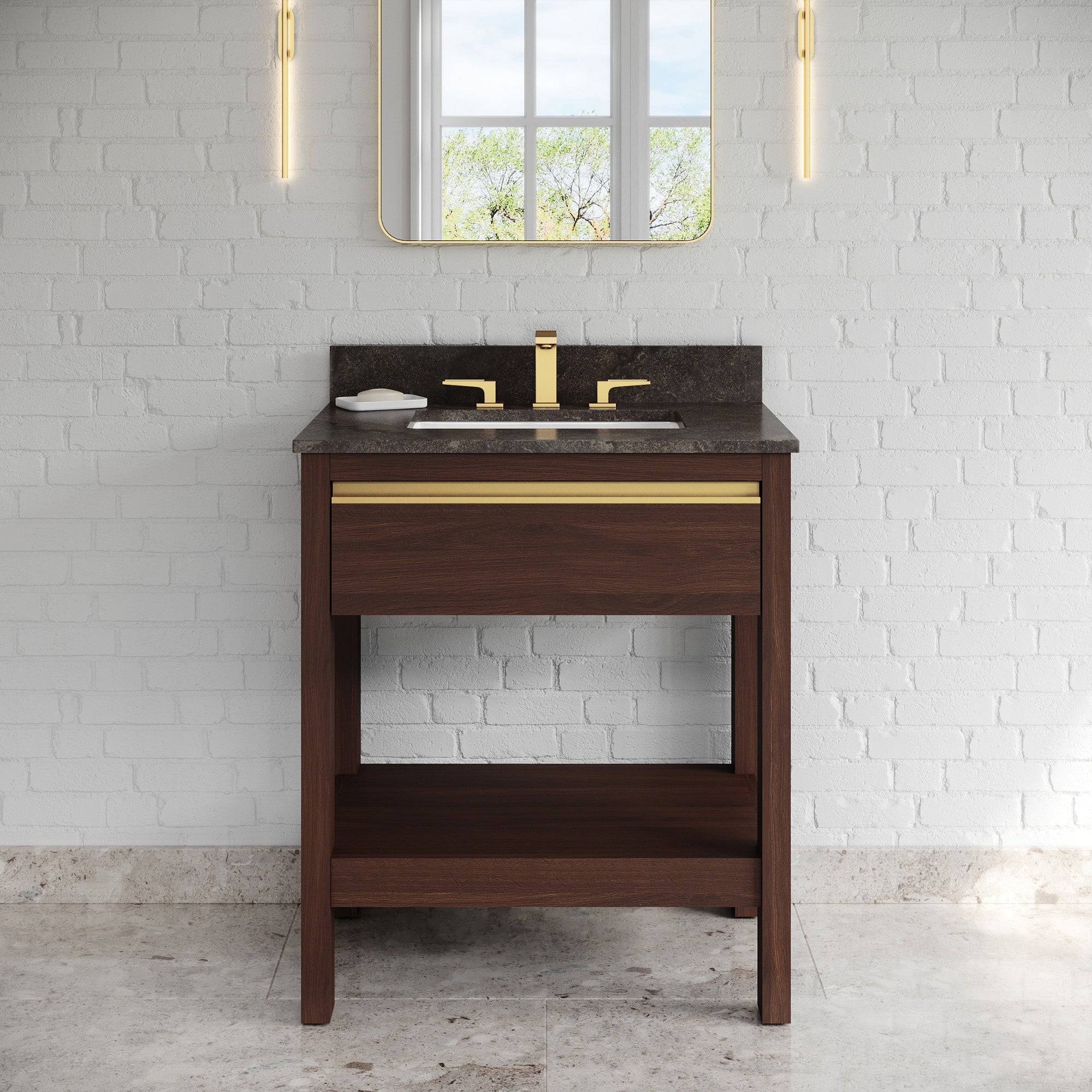 30" Jubilee Vanity – Dark Walnut