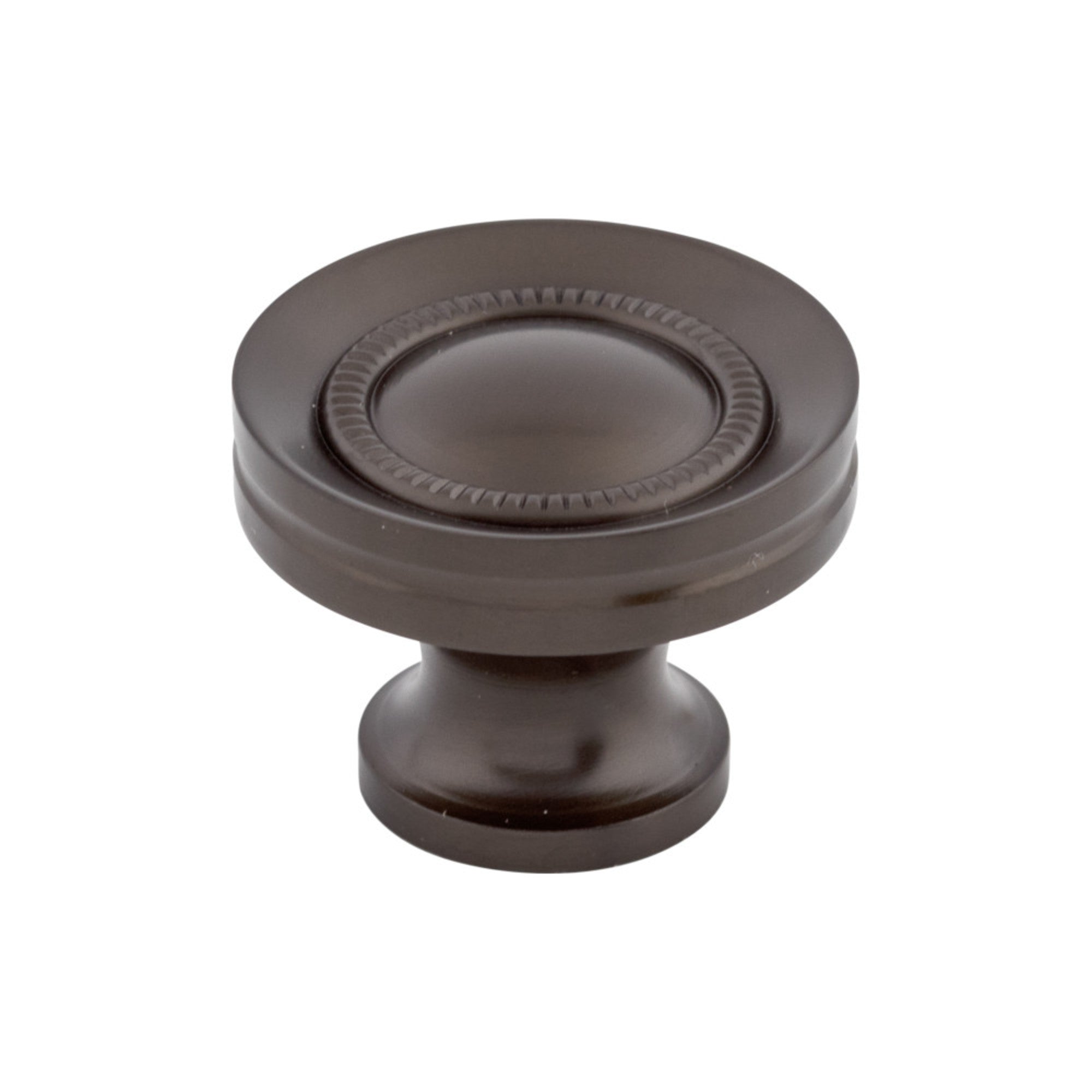 Button Faced Round Knob - Oil Rubbed Bronze