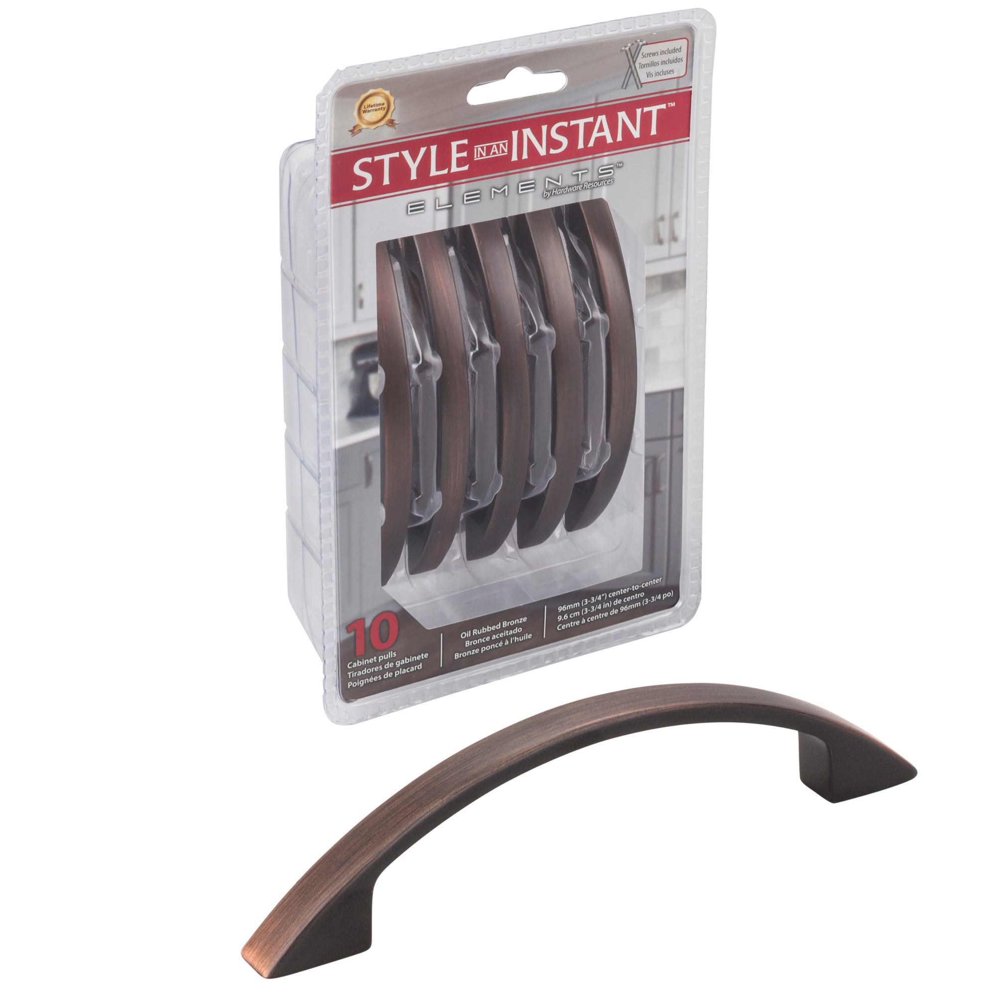 Retail Pack Hardware 96 mm Center-to-Center Arch Pull