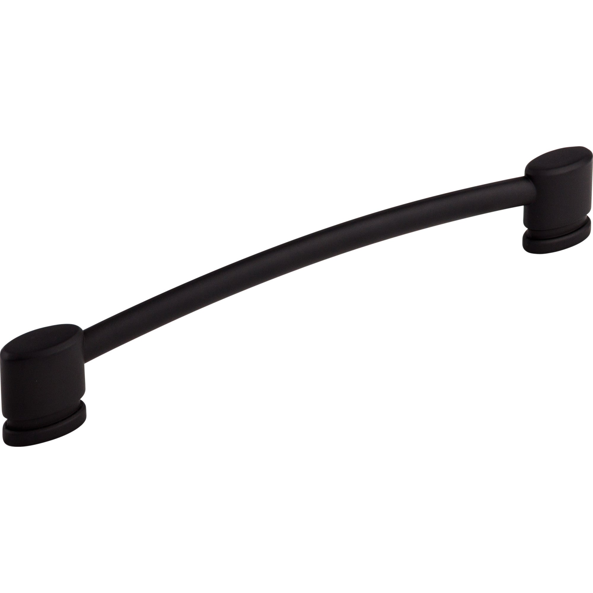 Oval Thin 7" Center to Center Bar Pull - Flat Black