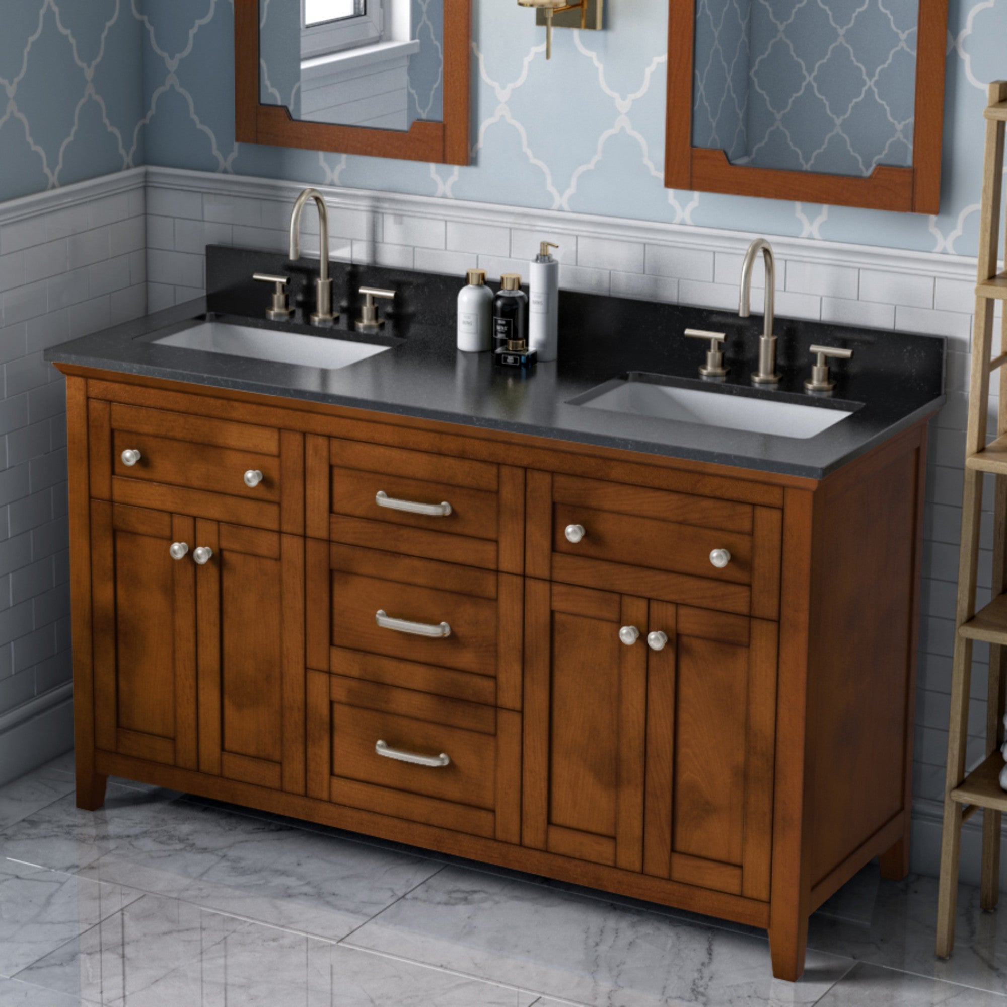 60" Chatham Vanity – Double Bowl – Chocolate
