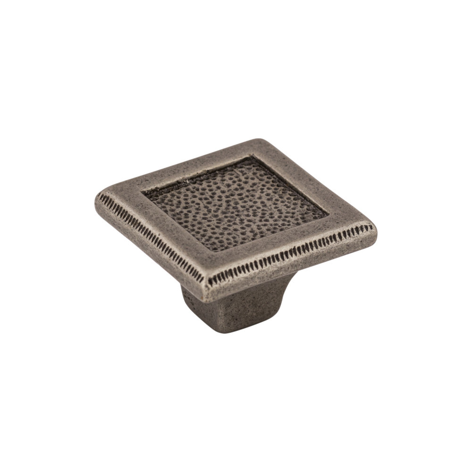 Square Inset 2" Length Square Knob - Cast Iron