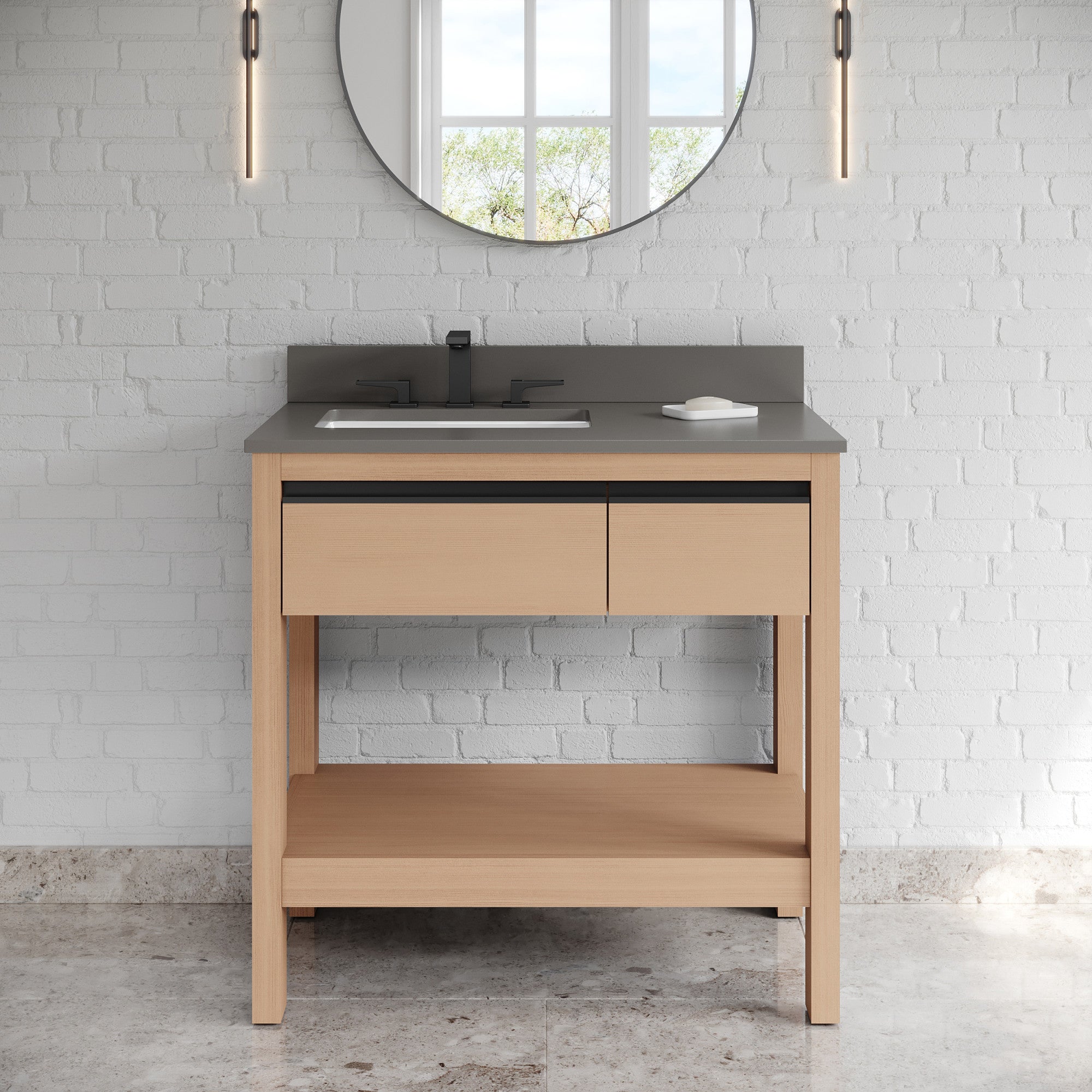 36" Jubilee Vanity – Natural Oak