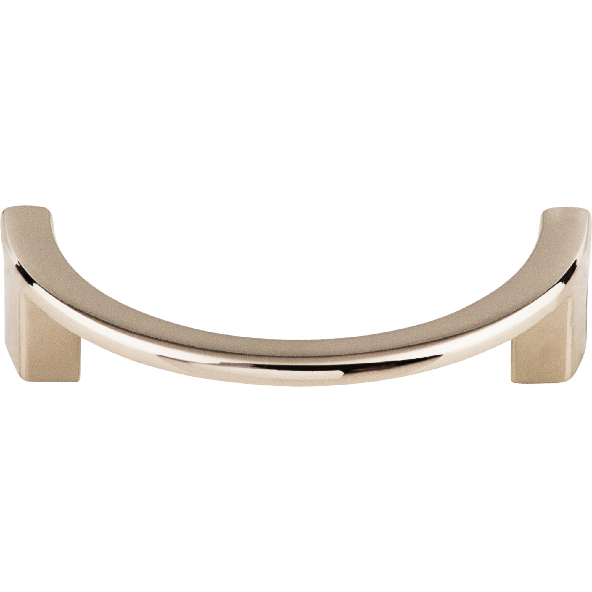Half Circle Open 3 1/2" Center to Center Finger Pull - Polished Nickel