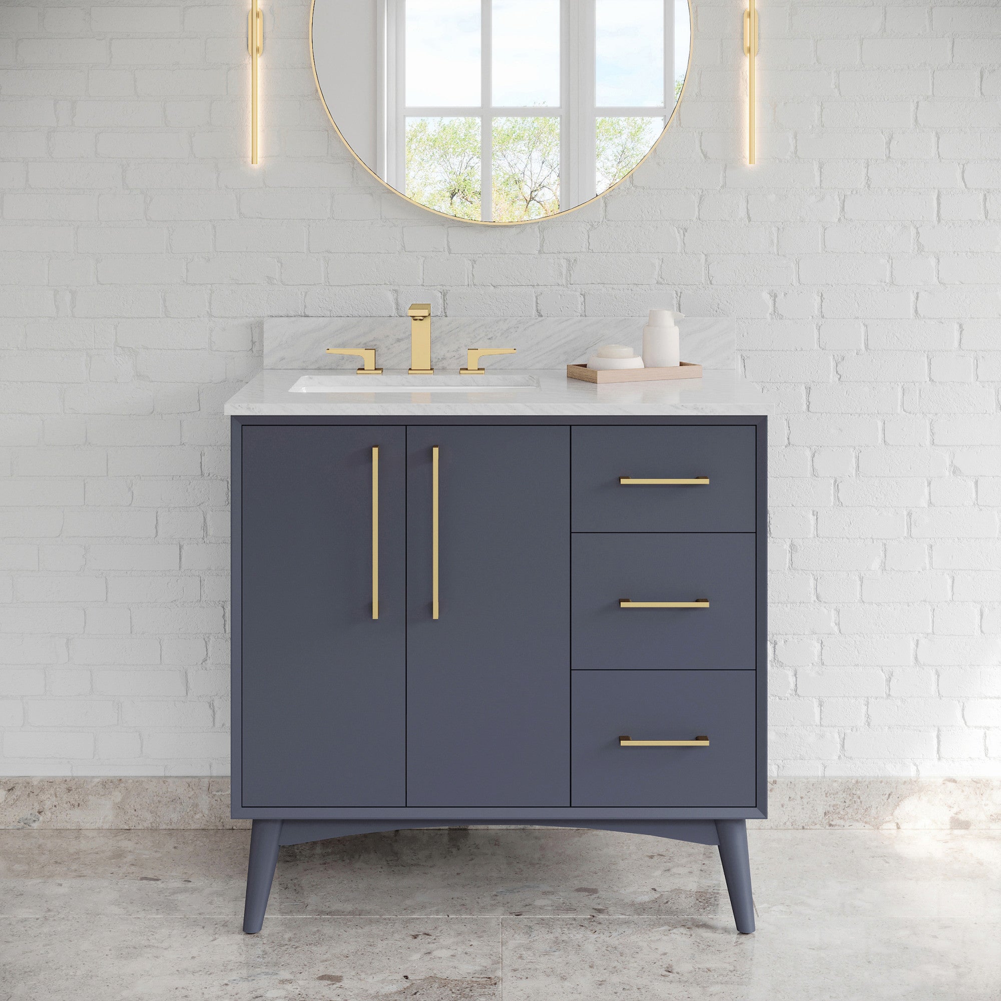 36" Dashwood Vanity – Blue Steel