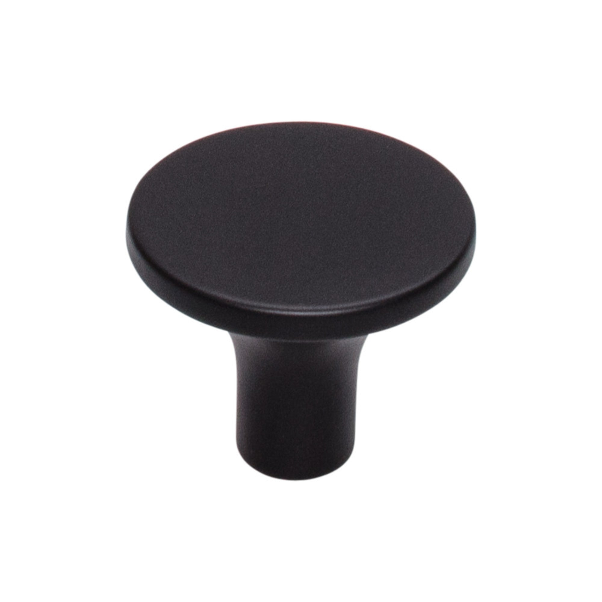 Marion 1 1/4" Diameter Round Knob - Flat Black