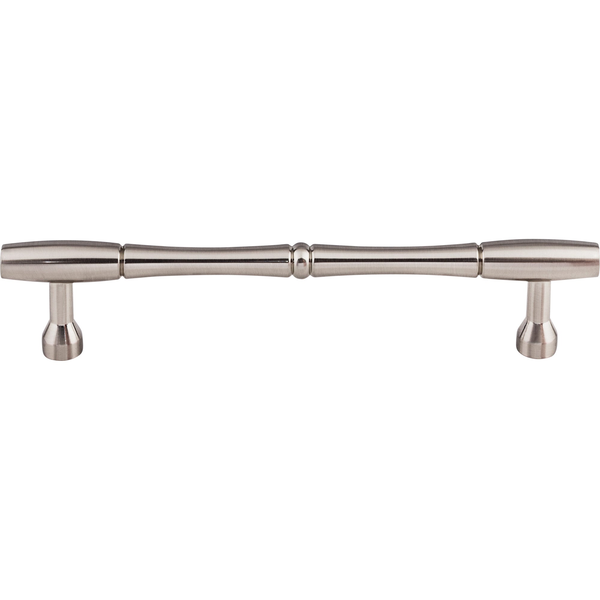 Nouveau Bamboo 7" Center to Center Bar Pull - Brushed Satin Nickel