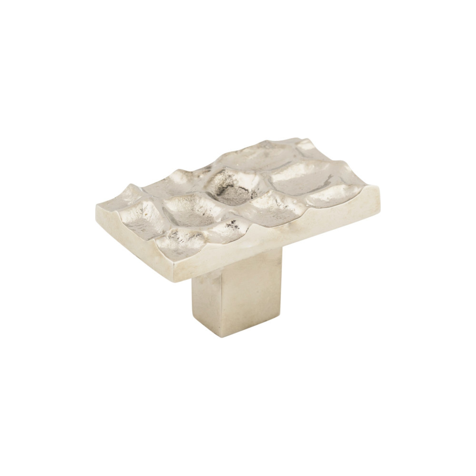Cobblestone 1 7/8" Length Rectangle Knob - Polished Nickel