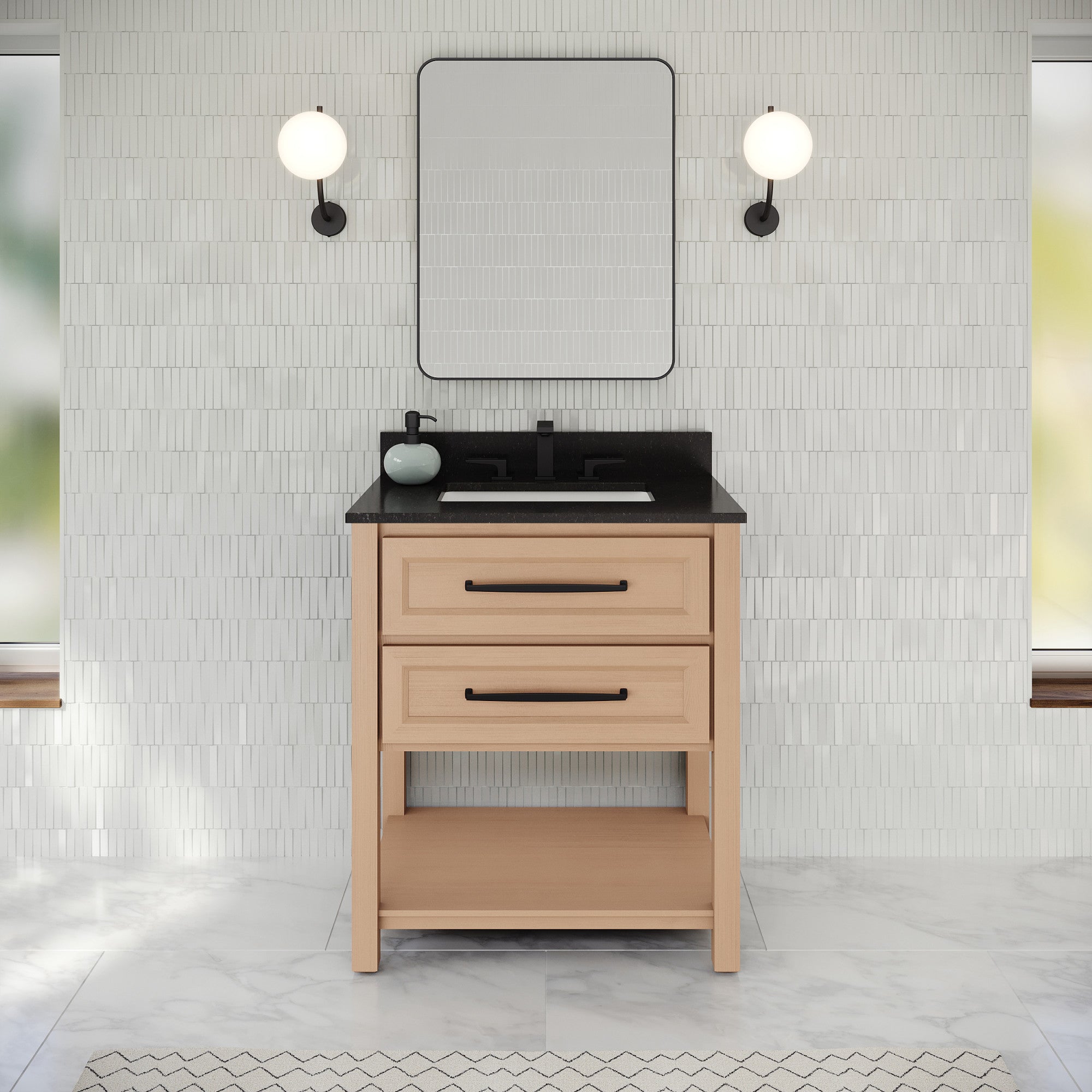 30" Kipling Vanity – Natural Oak