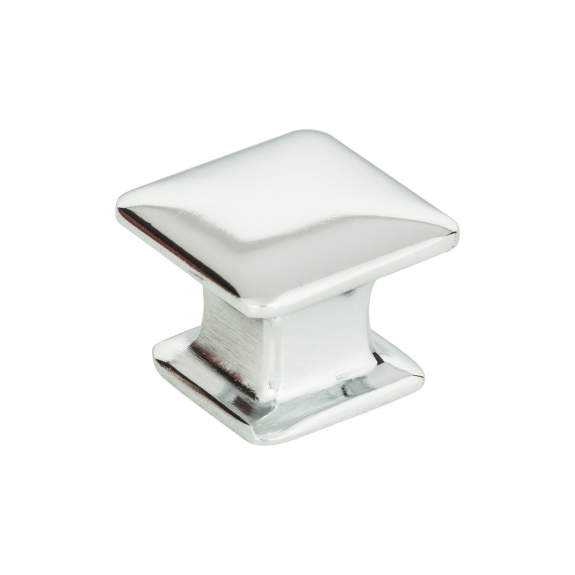 Alcott 1 1/4" Length Square Knob - Polished Chrome