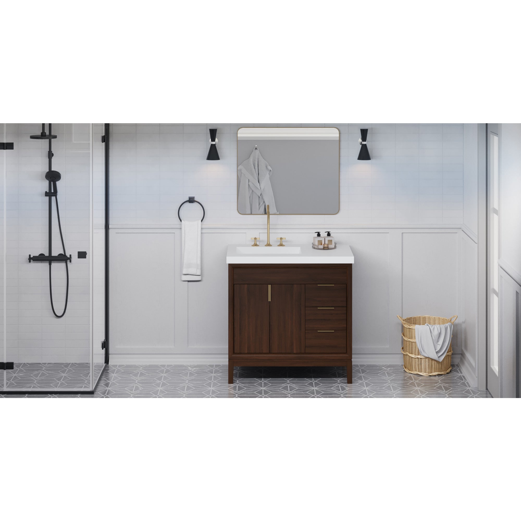 36" Theodora Vanity – Dark Walnut