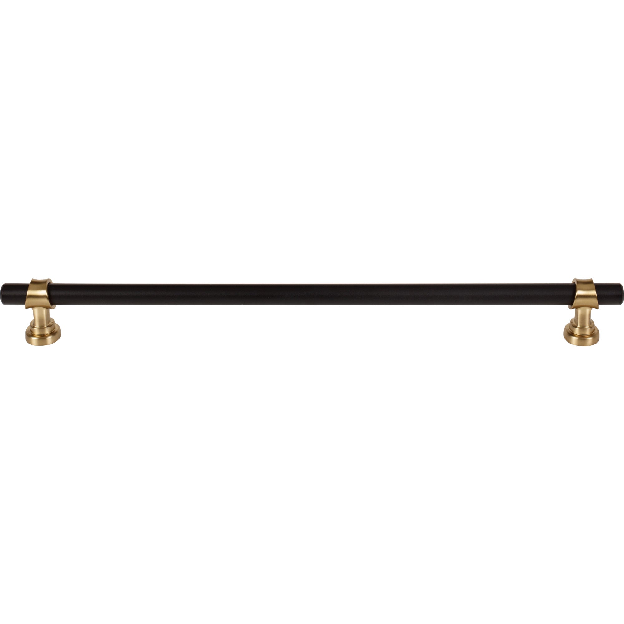 Bit 12" Center to Center Bar Pull - Flat Black and Honey Bronze