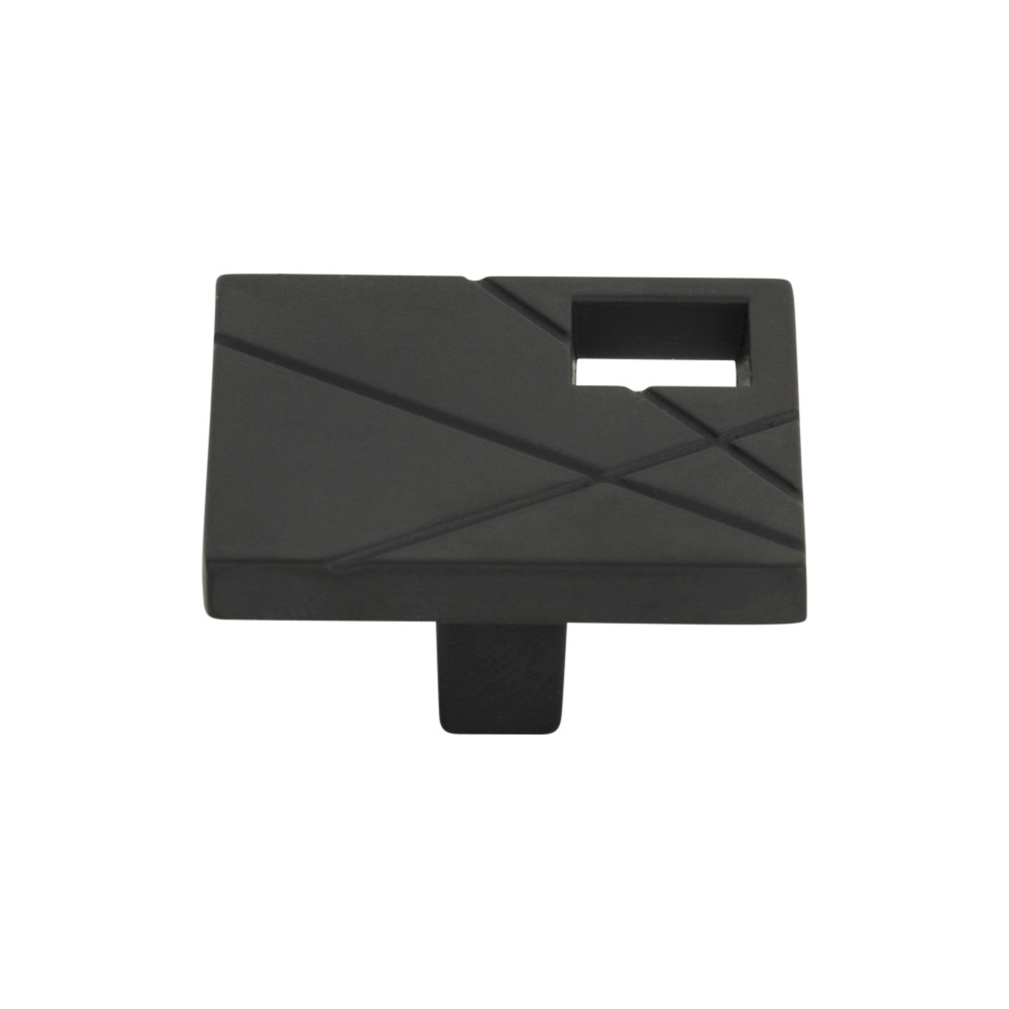 Modernist Right Square Knob - Matte Black
