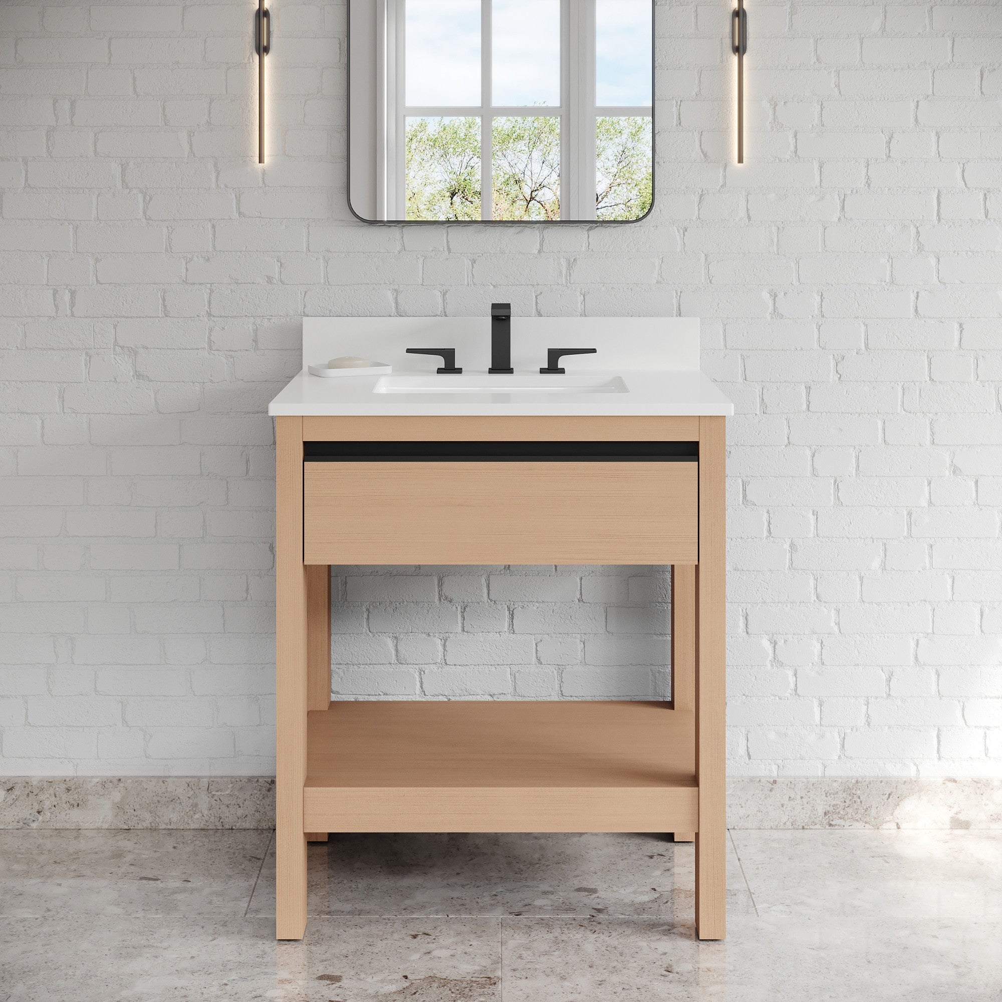 30" Jubilee Vanity – Natural Oak