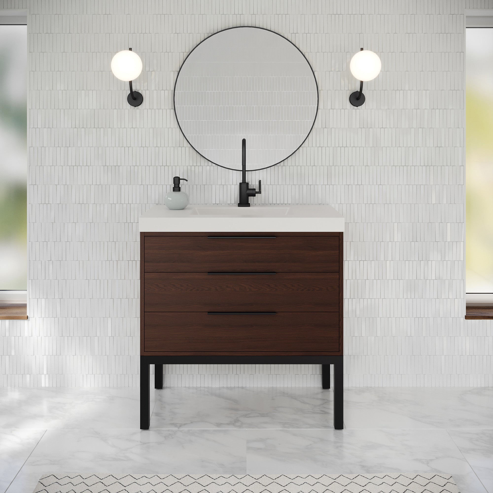 36" Gardner Vanity – Dark Walnut