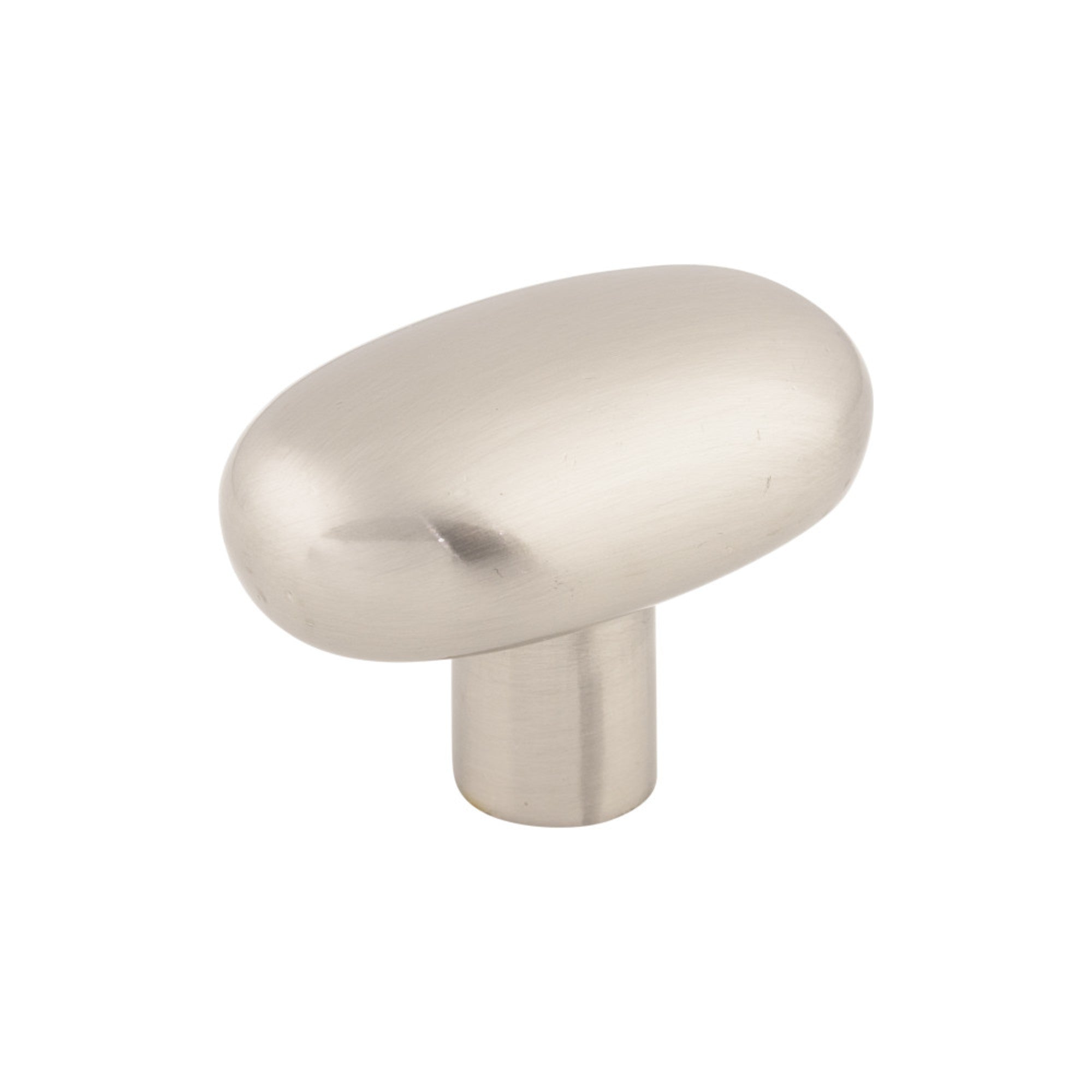 Aspen II Large Potato 2" Length Oval Knob - Brushed Satin Nickel