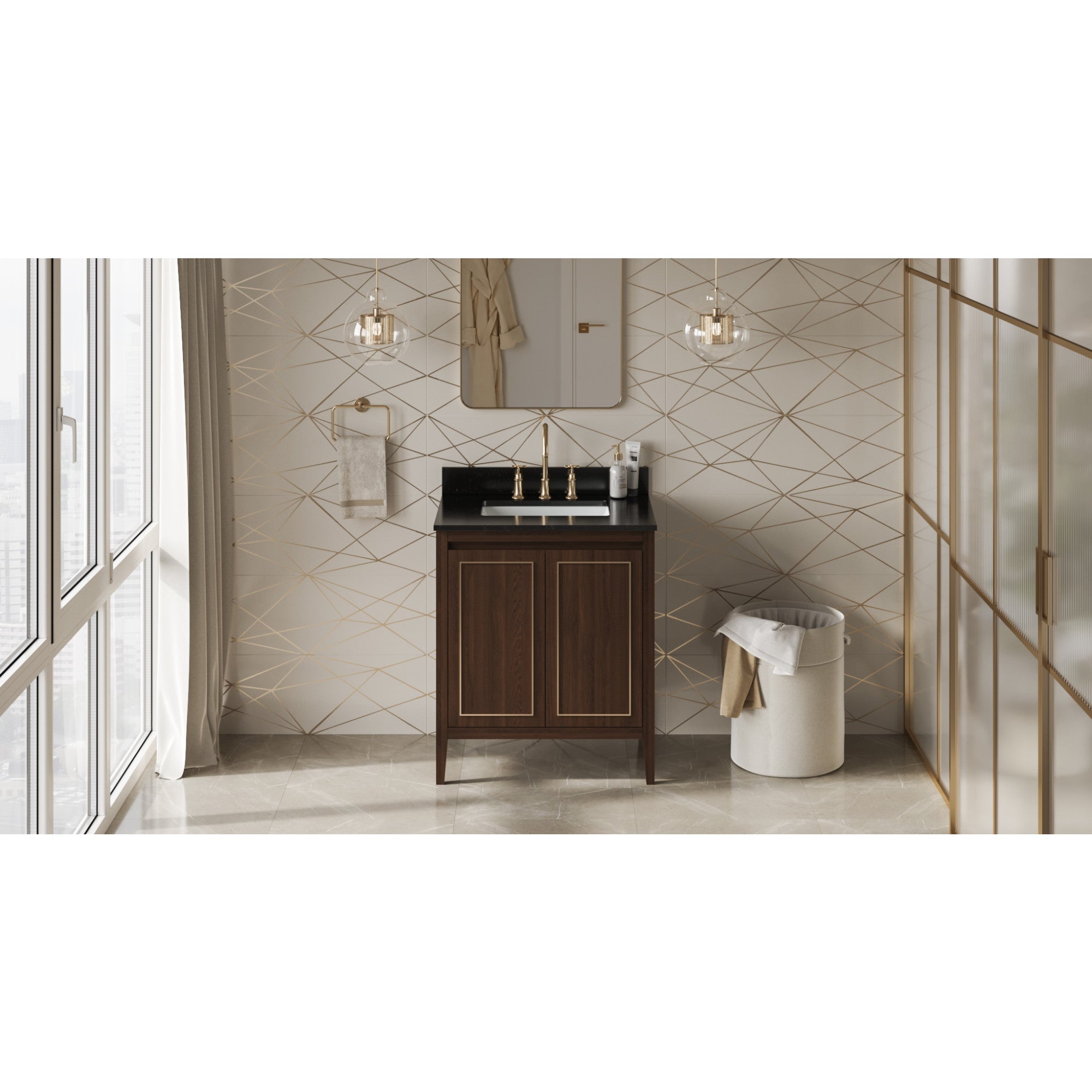 30" Percival Vanity – Dark Walnut