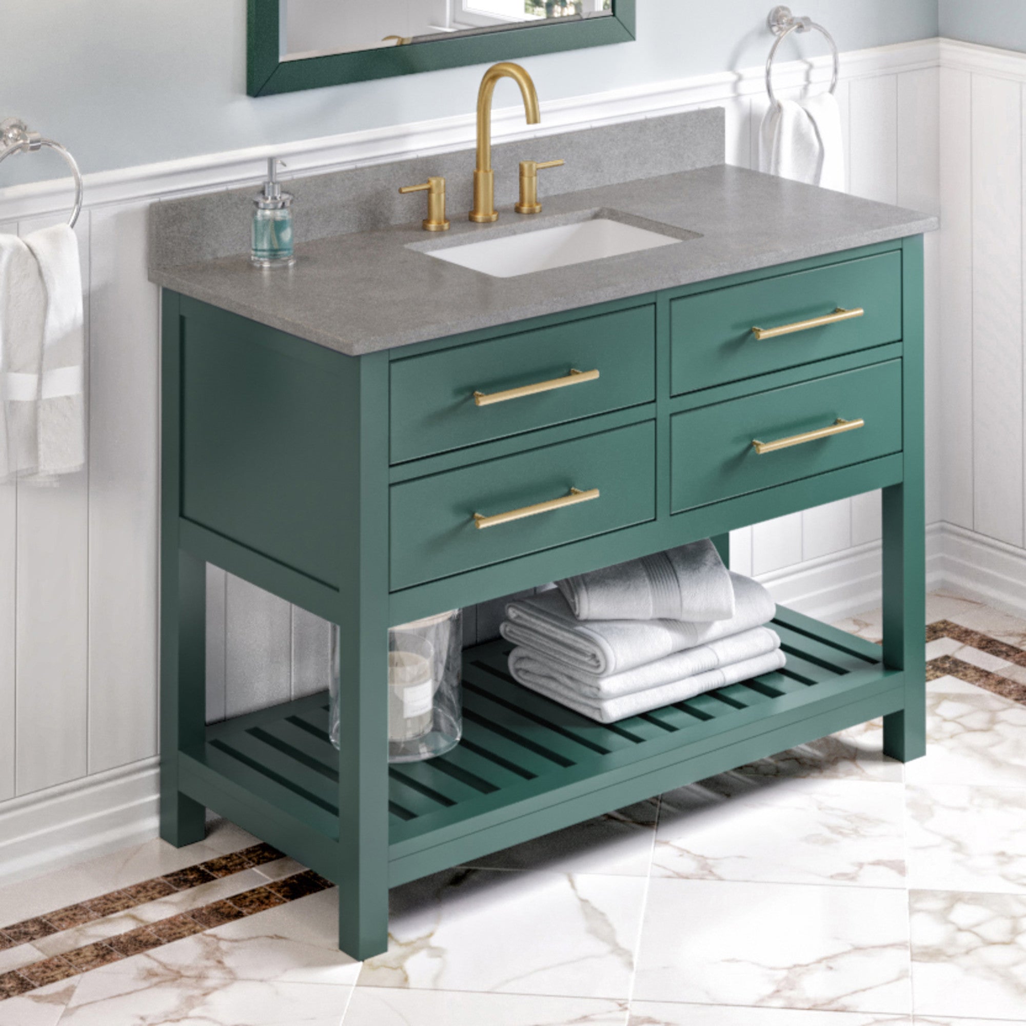 48" Wavecrest Vanity – Forest Green