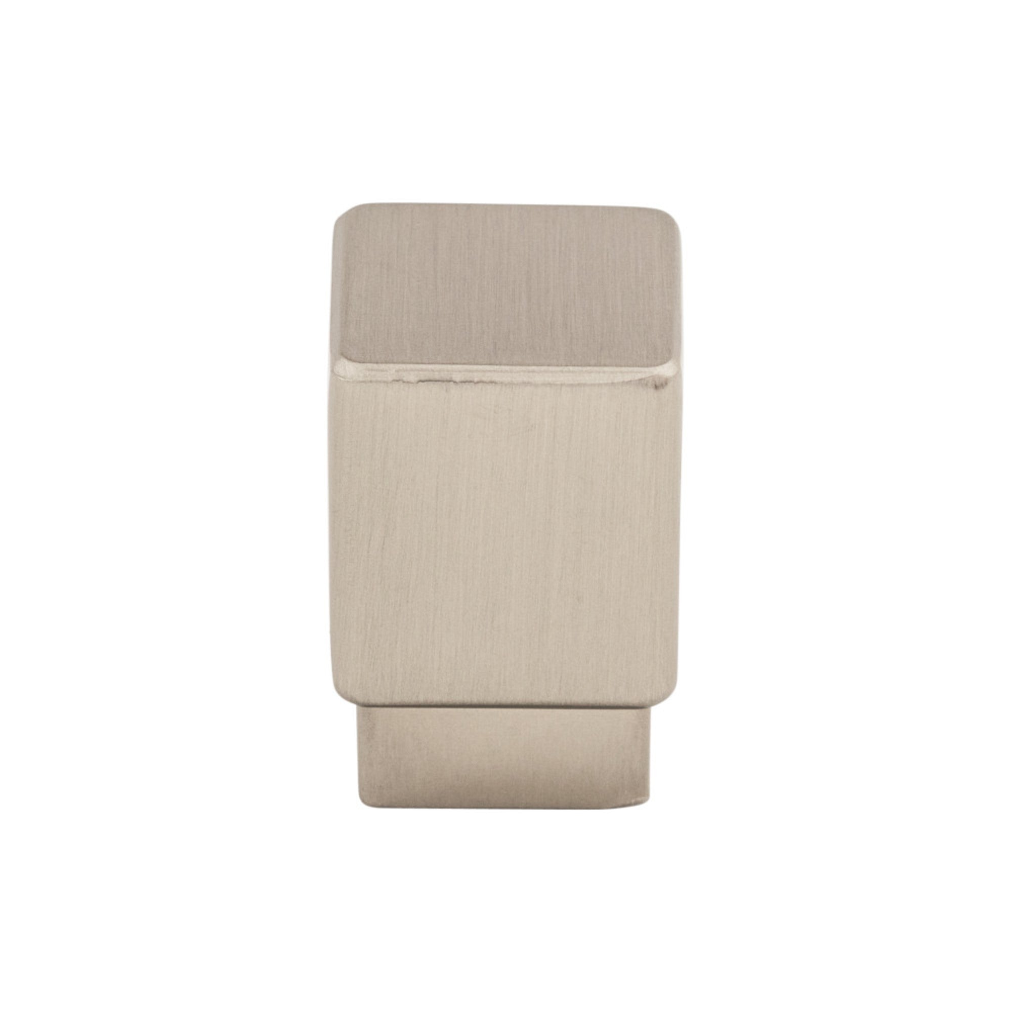 Tapered 3/4" Length Square Knob - Brushed Satin Nickel