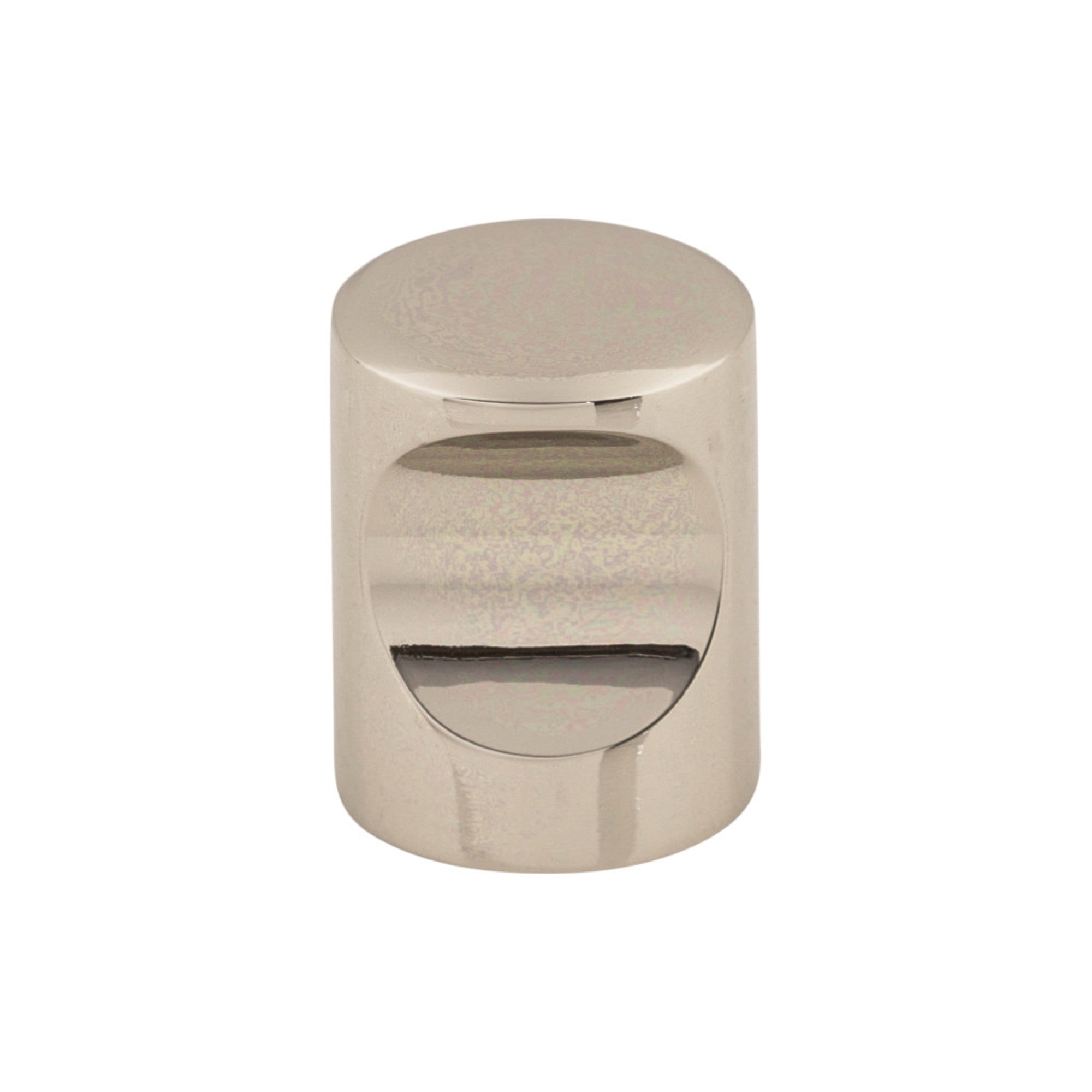 Indent 3/4" Diameter Round Knob - Polished Nickel