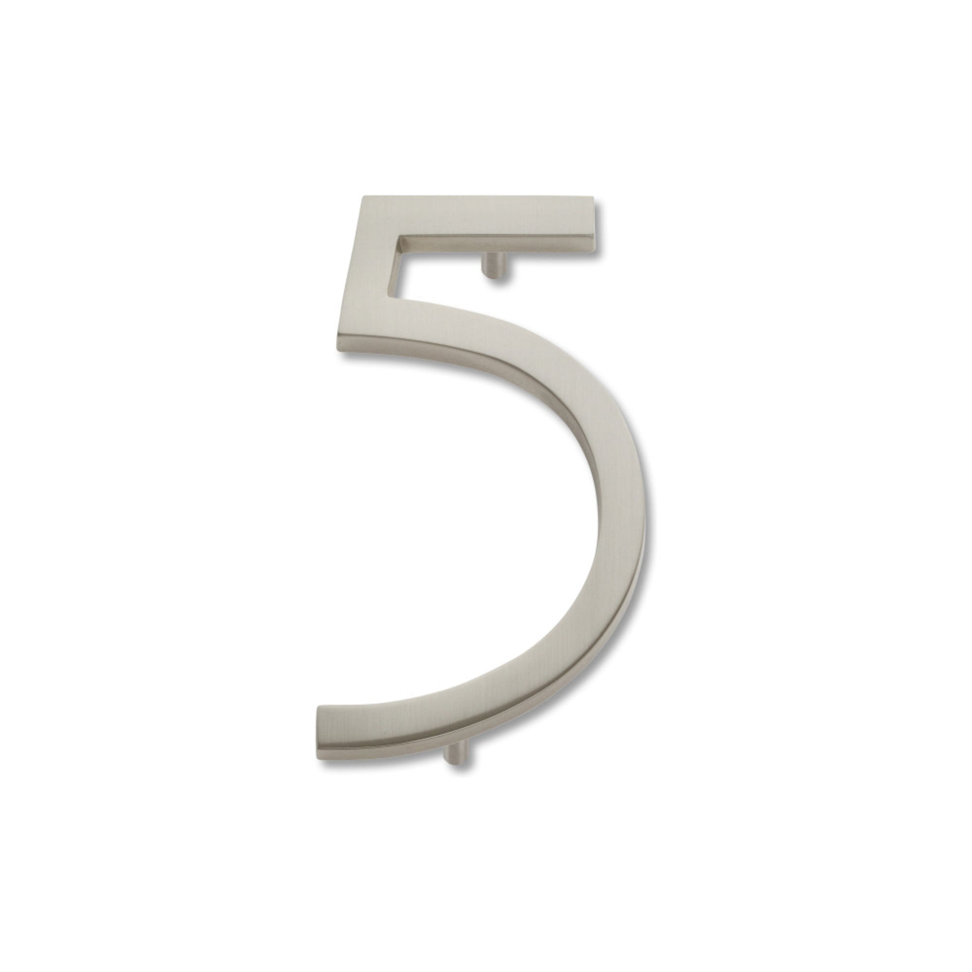 Modern Avalon 4-1/2" H House Number - Brushed Nickel