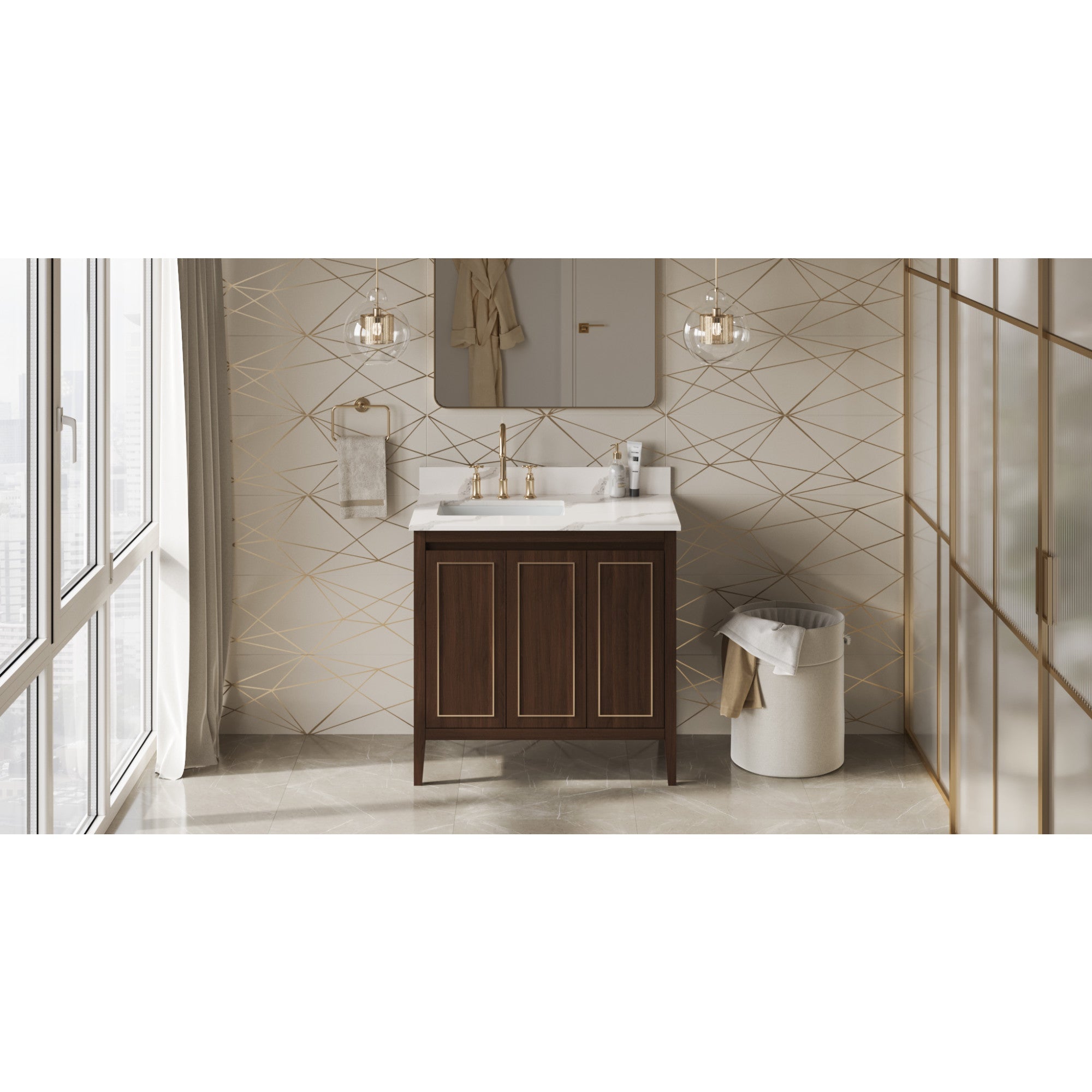 36" Percival Vanity – Dark Walnut