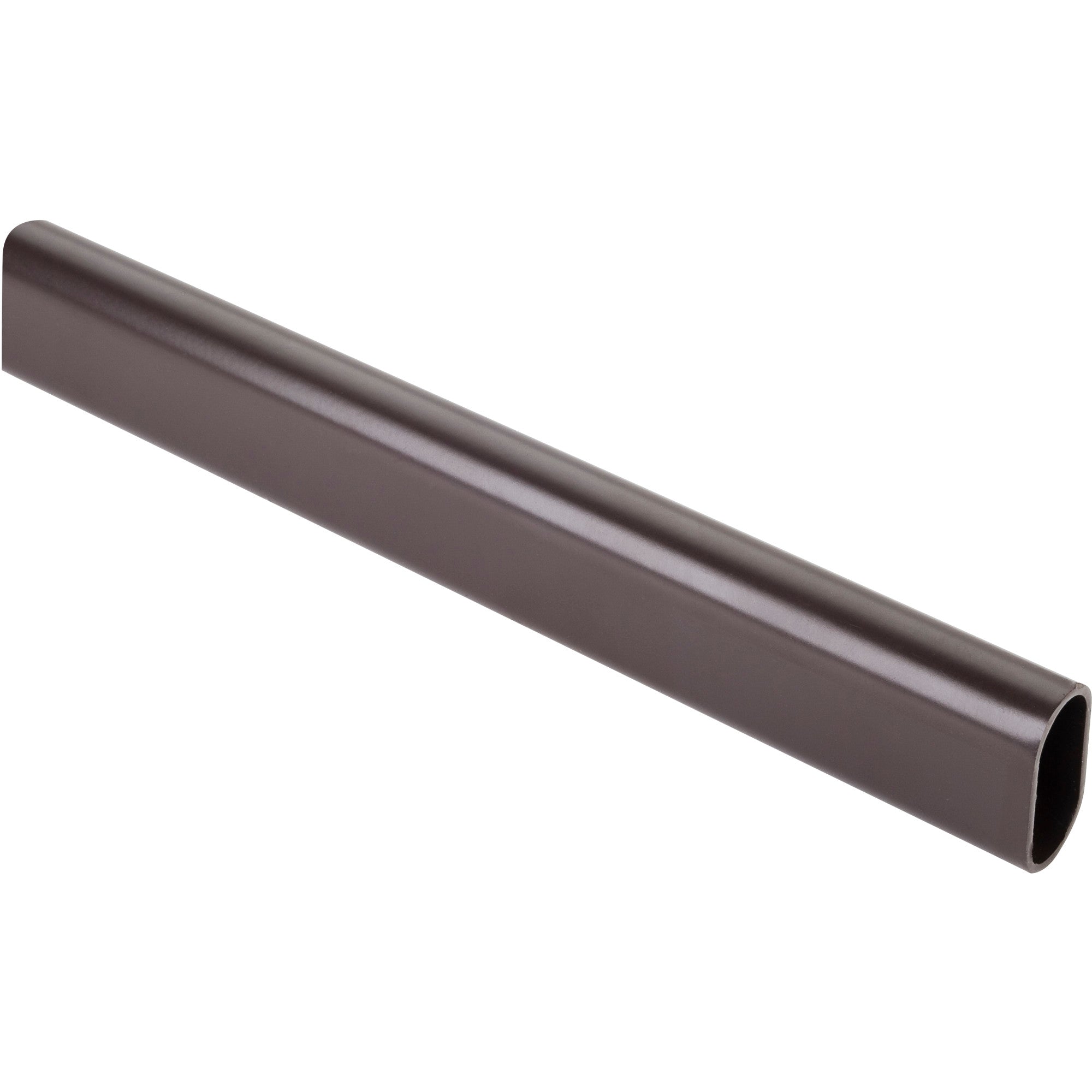 40 Dark Bronze 19/32"x1-3/16"x8' Oval Aluminum Closet Rods
