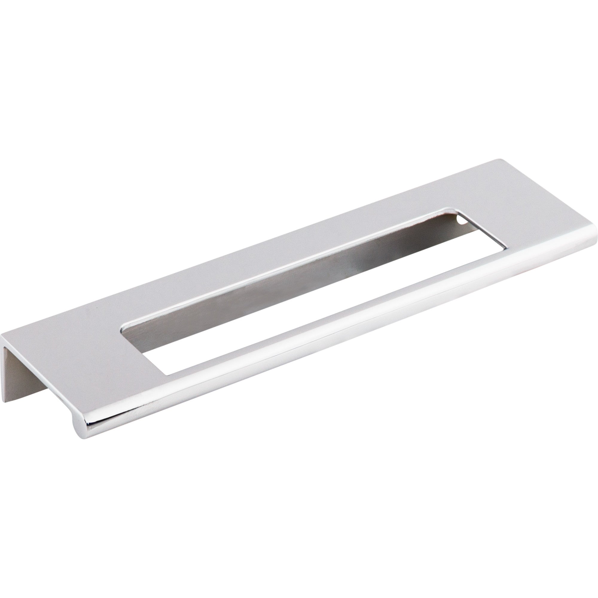 Europa Cut Out 5" Center to Center Finger Pull - Polished Chrome