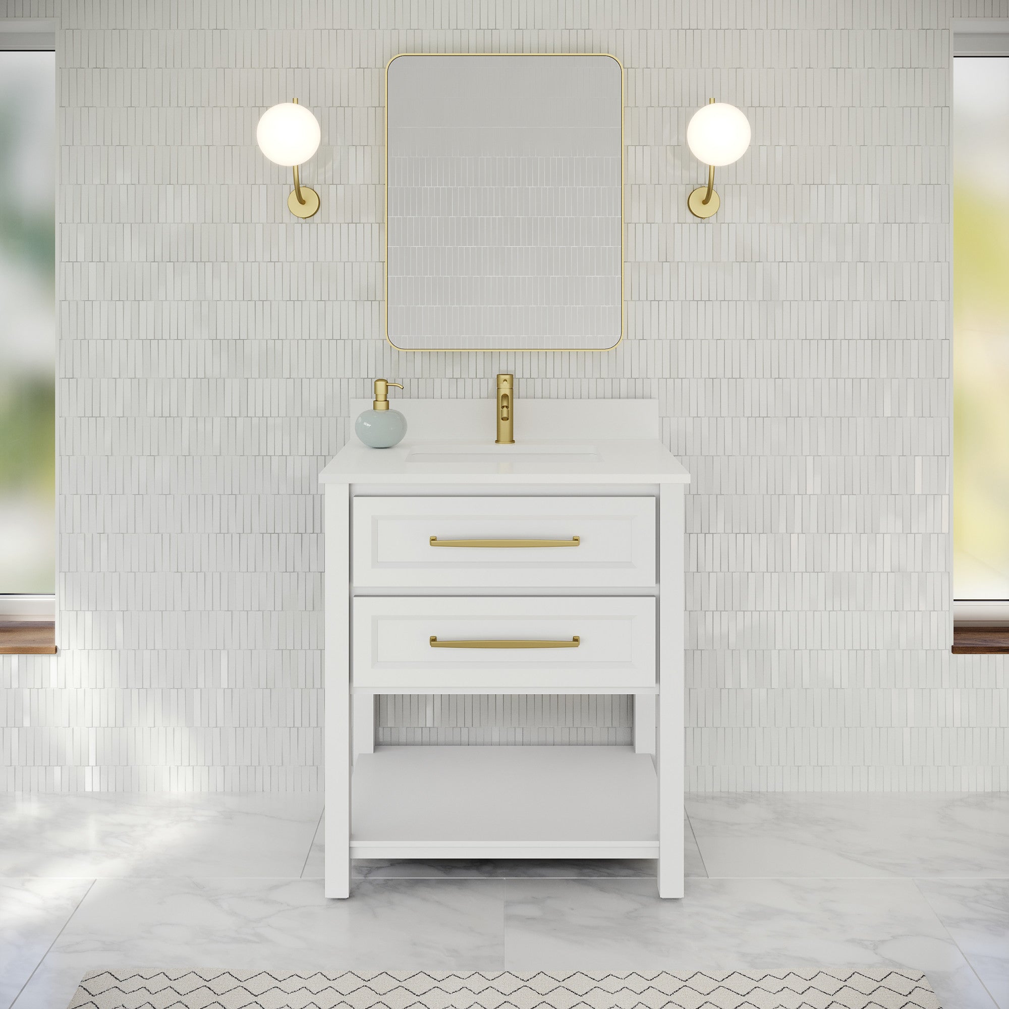 30" Kipling Vanity – White
