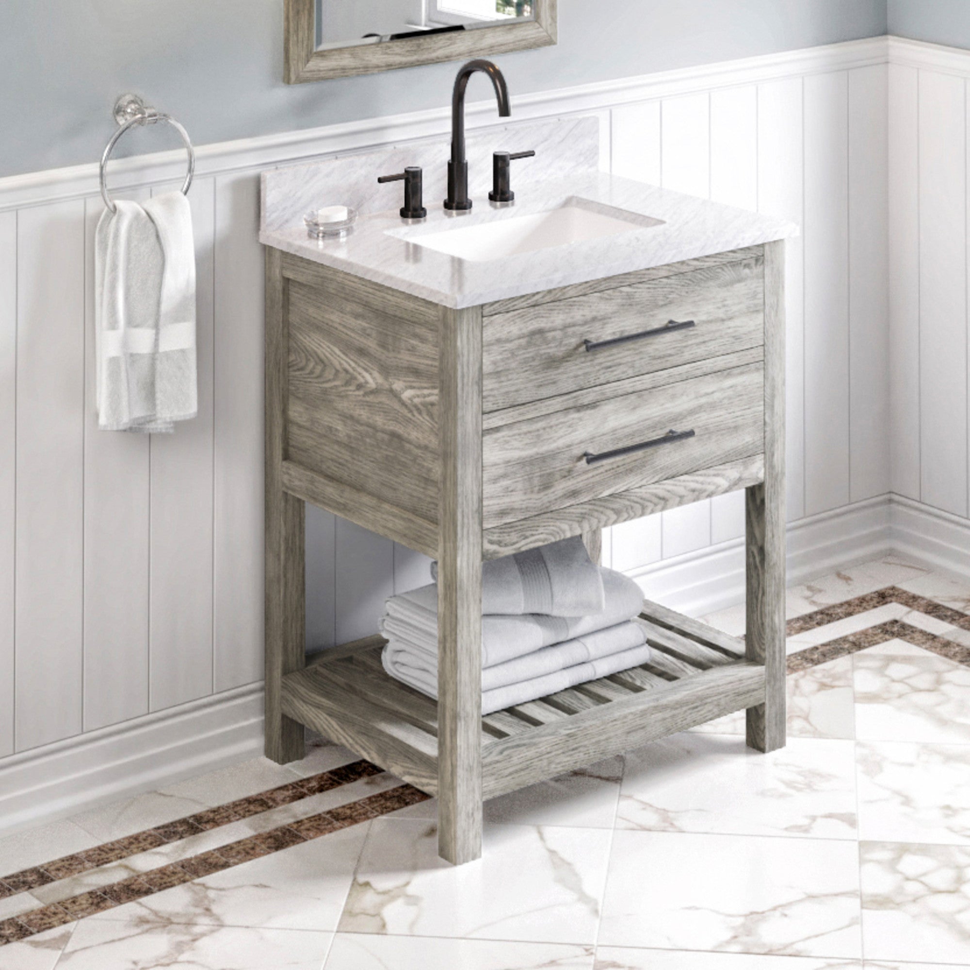 30" Wavecrest Vanity – Weathered Grey