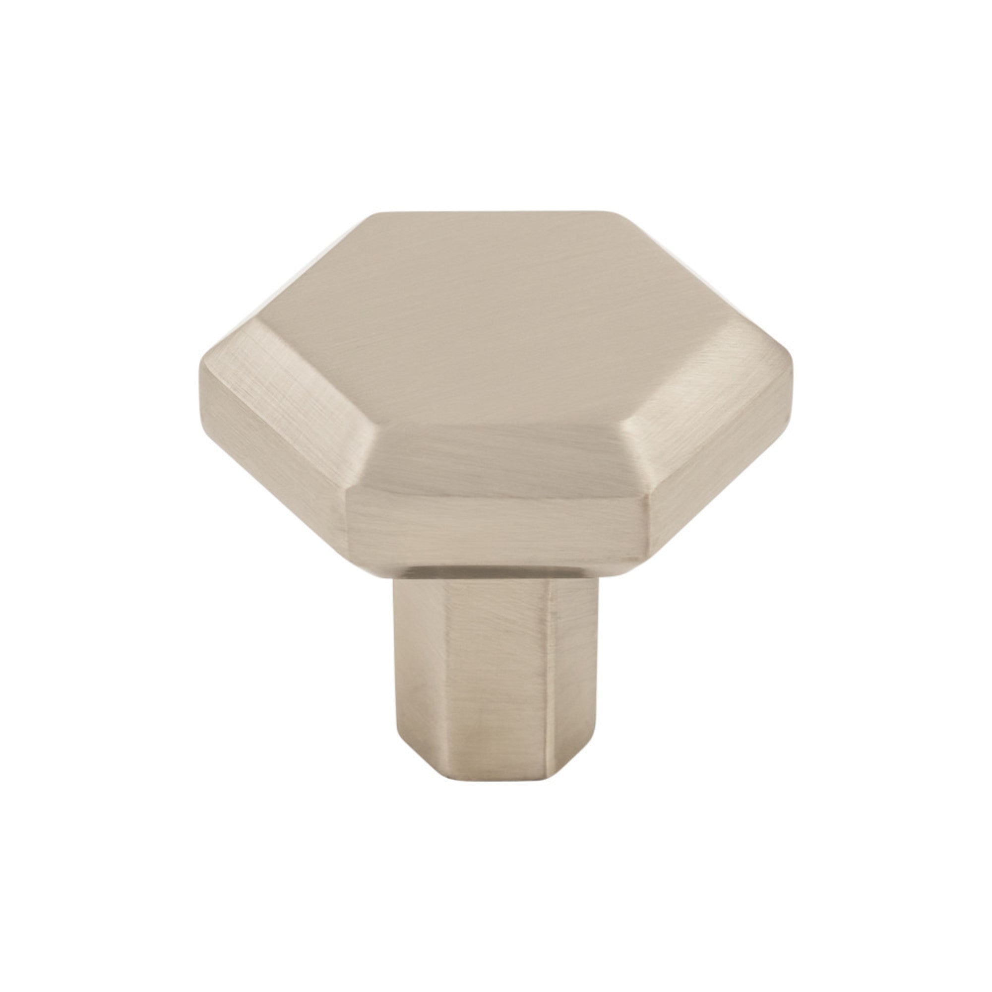 Lydia 1 1/4" Length Square Knob - Brushed Satin Nickel