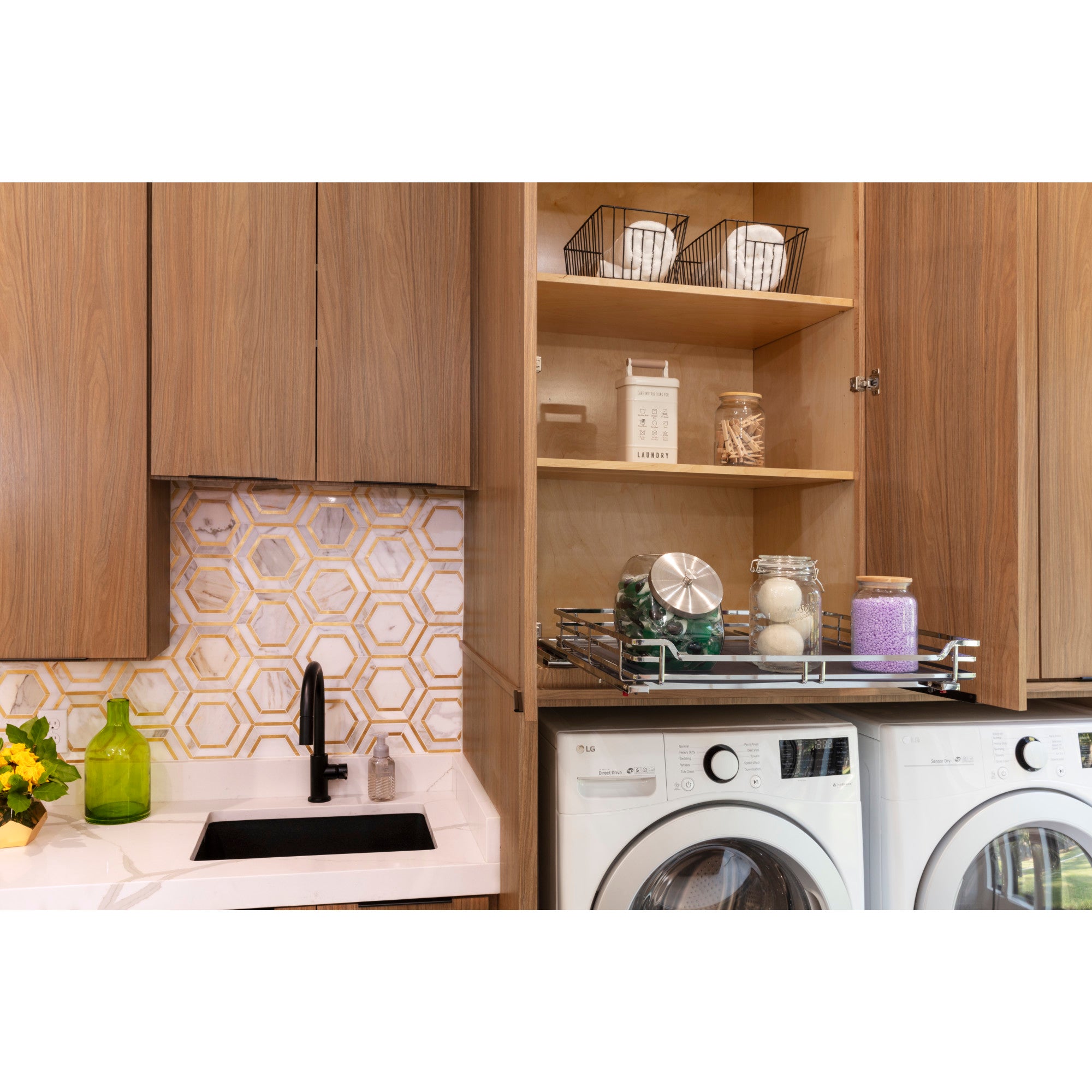 27" Polished Chrome STORAGE WITH STYLE® Metal Soft-close Pullout Basket